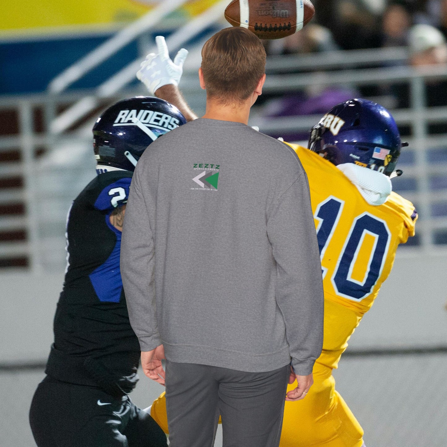 Unisex Heavy Blend™ Crewneck Sweatshirt_ N2 Sports Series UHBCSS PT2WW006_ Limited Edition ‘Zeztz’ Brand Sports Elements by WesternWaves: