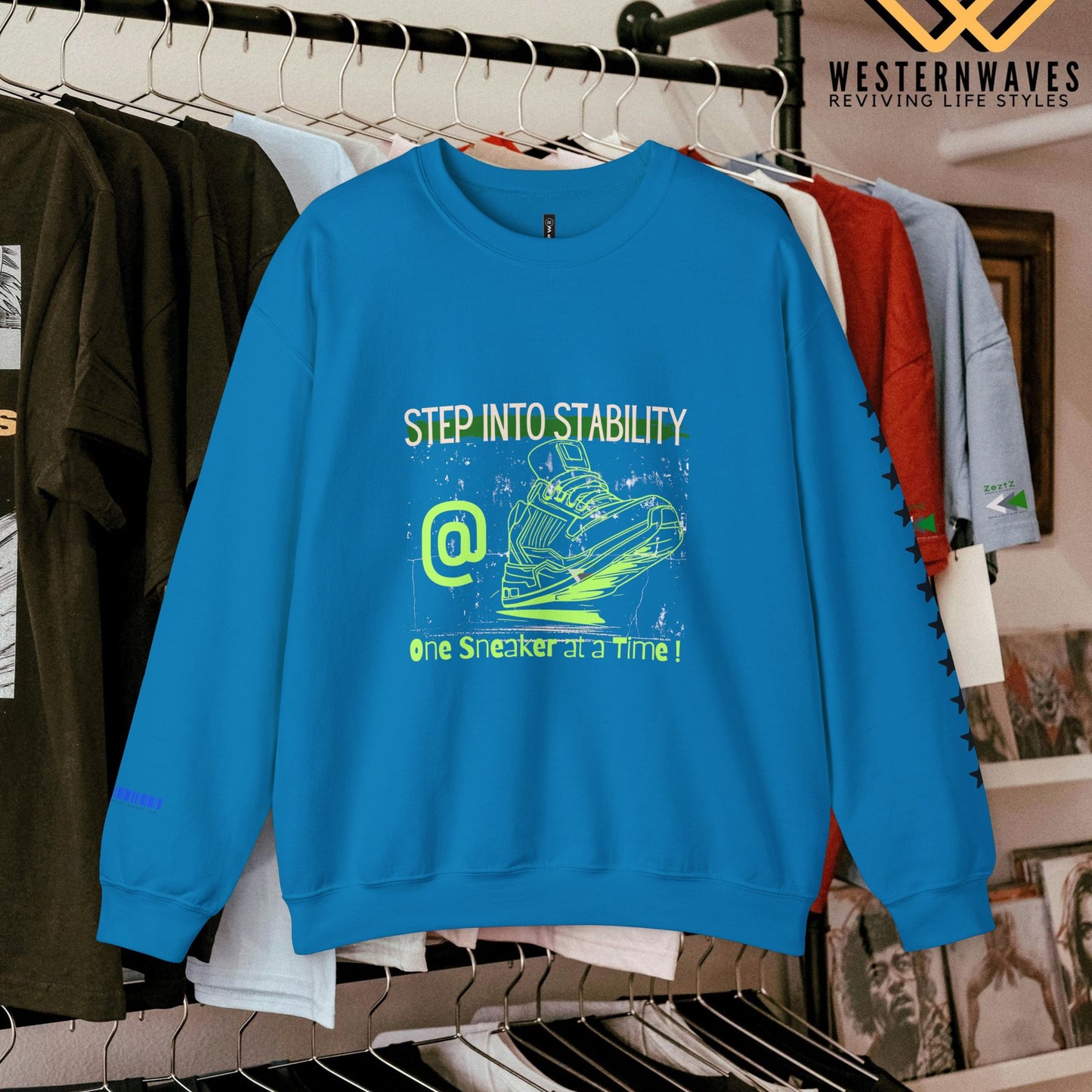 Unisex Heavy Blend™ Crewneck Sweatshirt_ N3+ Series UHBCSS PT2WW032_ Limited Edition Pure Luxury By WesternWaves: