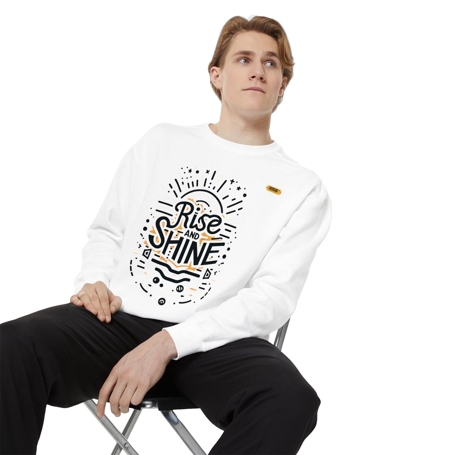 Motivational Unisex Garment-Dyed Sweatshirt, Cozy Pullover, Rise and Shine Apparel, Gift for Her, Inspirational Clothing