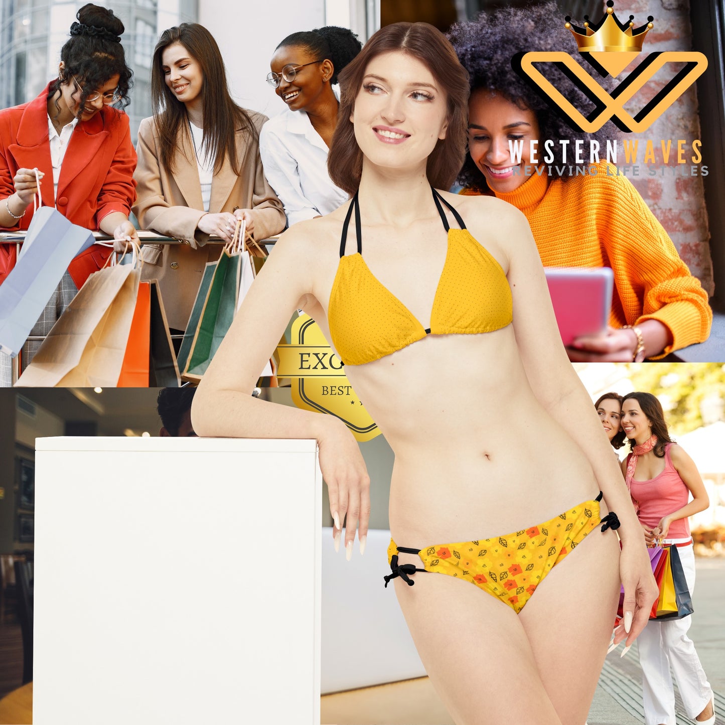 Strappy Bikini Set (AOP)_ N+ Series SBS(AOP) PT2WW002_ Limited Edition by WesternWaves