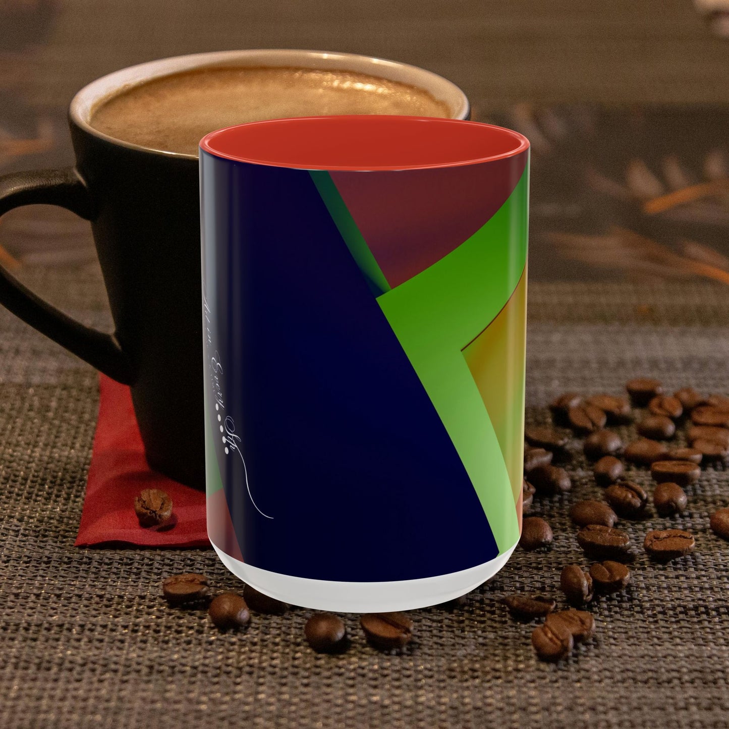Accent Coffee Mug 11, 15oz_ N3+ Series ACM11OZ PT2WW018_ Limited Edition Perfect Blend of Style by WesternWaves: