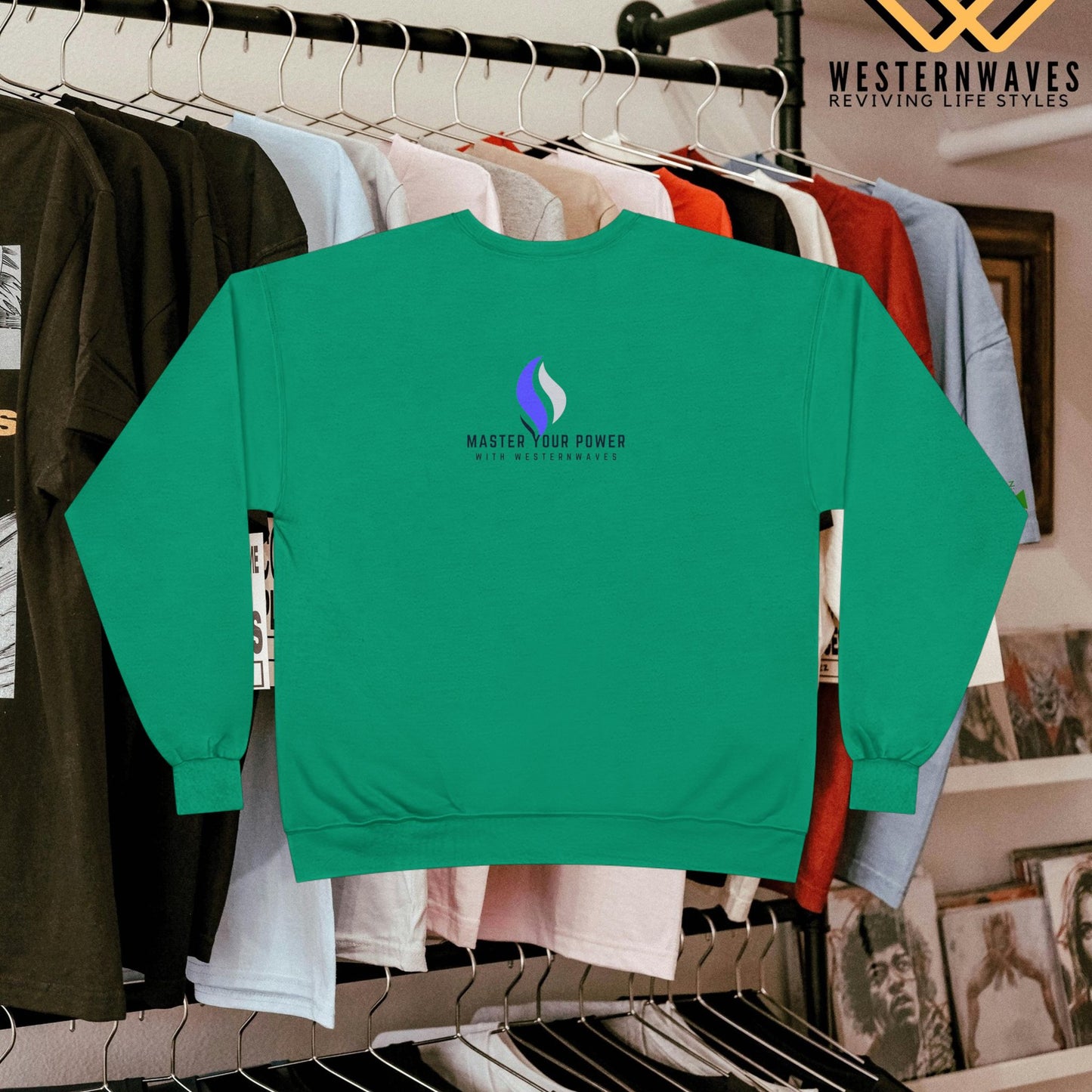 Unisex EcoSmart® Crewneck Sweatshirt_ N3+ Series USESCNSS PT2WW001_ Limited Edition Perfect Blend of Comfort, Style, & Sustainability by WesternWaves: