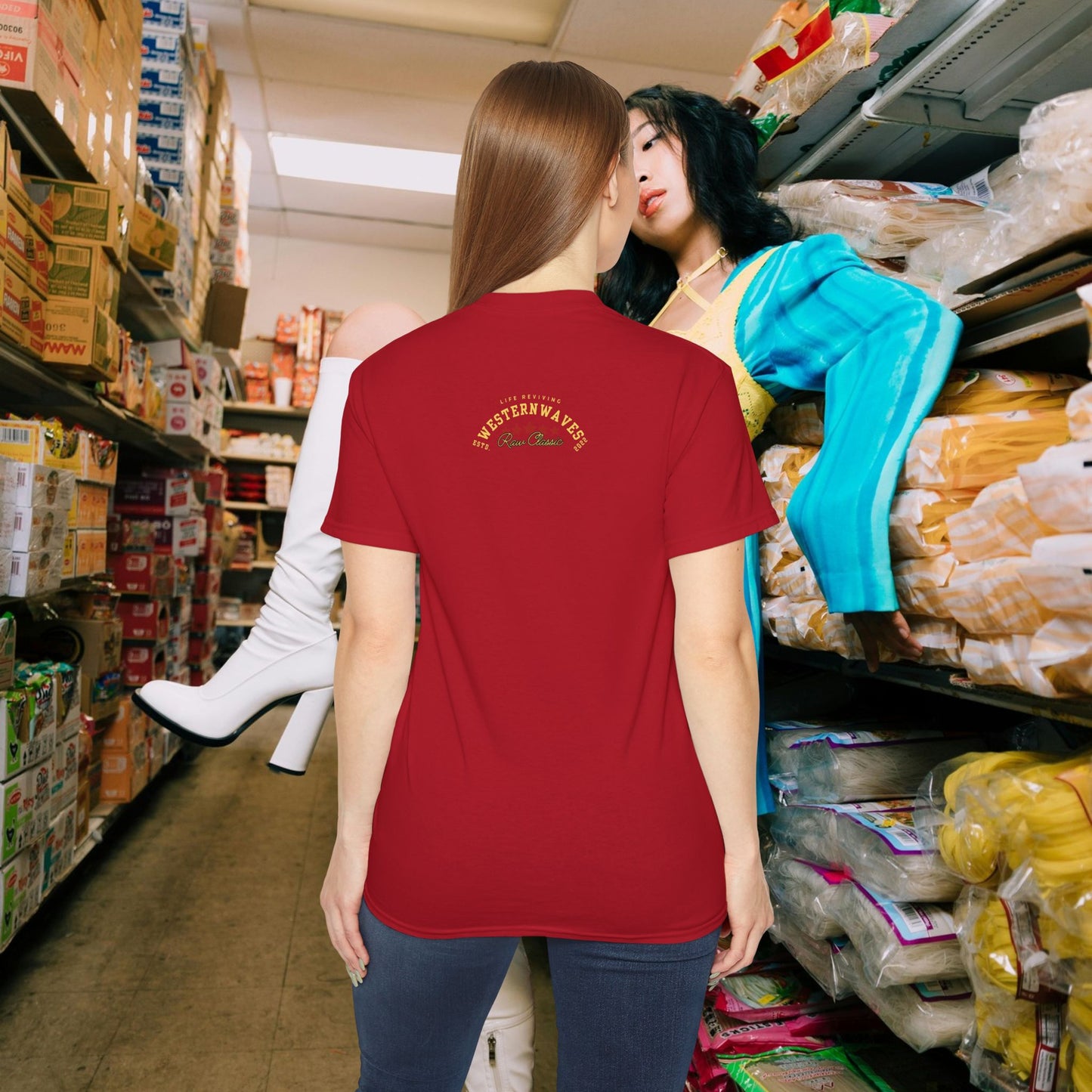 Unisex Ultra Cotton Tee_ Classic Comfort Unleashed_ N2+ Series USUCTEE PT2WW005_ Limited Edition Maximum Comfort & Style by WesternWaves: