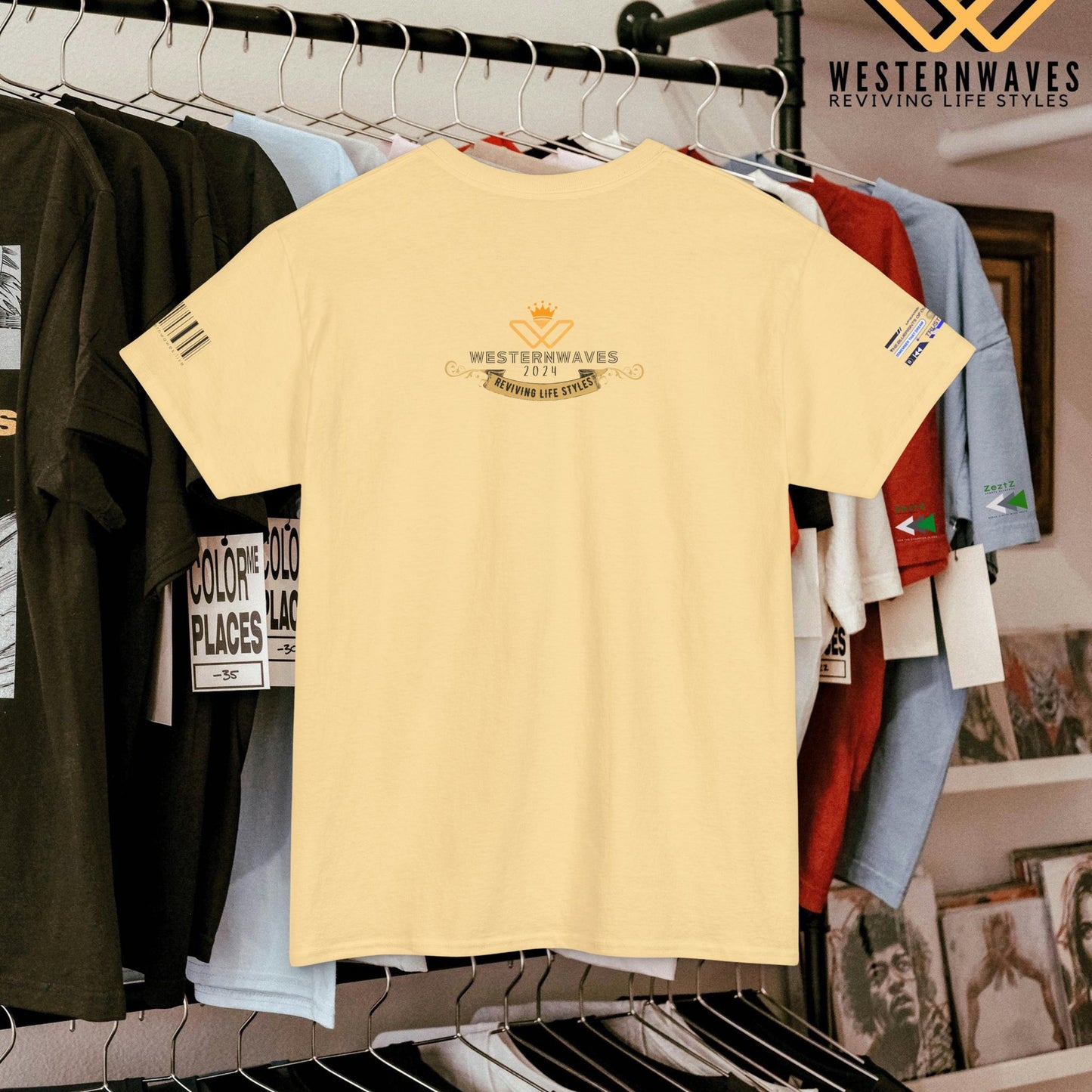 Unisex Heavy Cotton Tee_ Crafted from premium 100% cotton_ N3+ Series UHCT PT2WW012_ Limited Edition Maximum Comfort by WesternWaves: