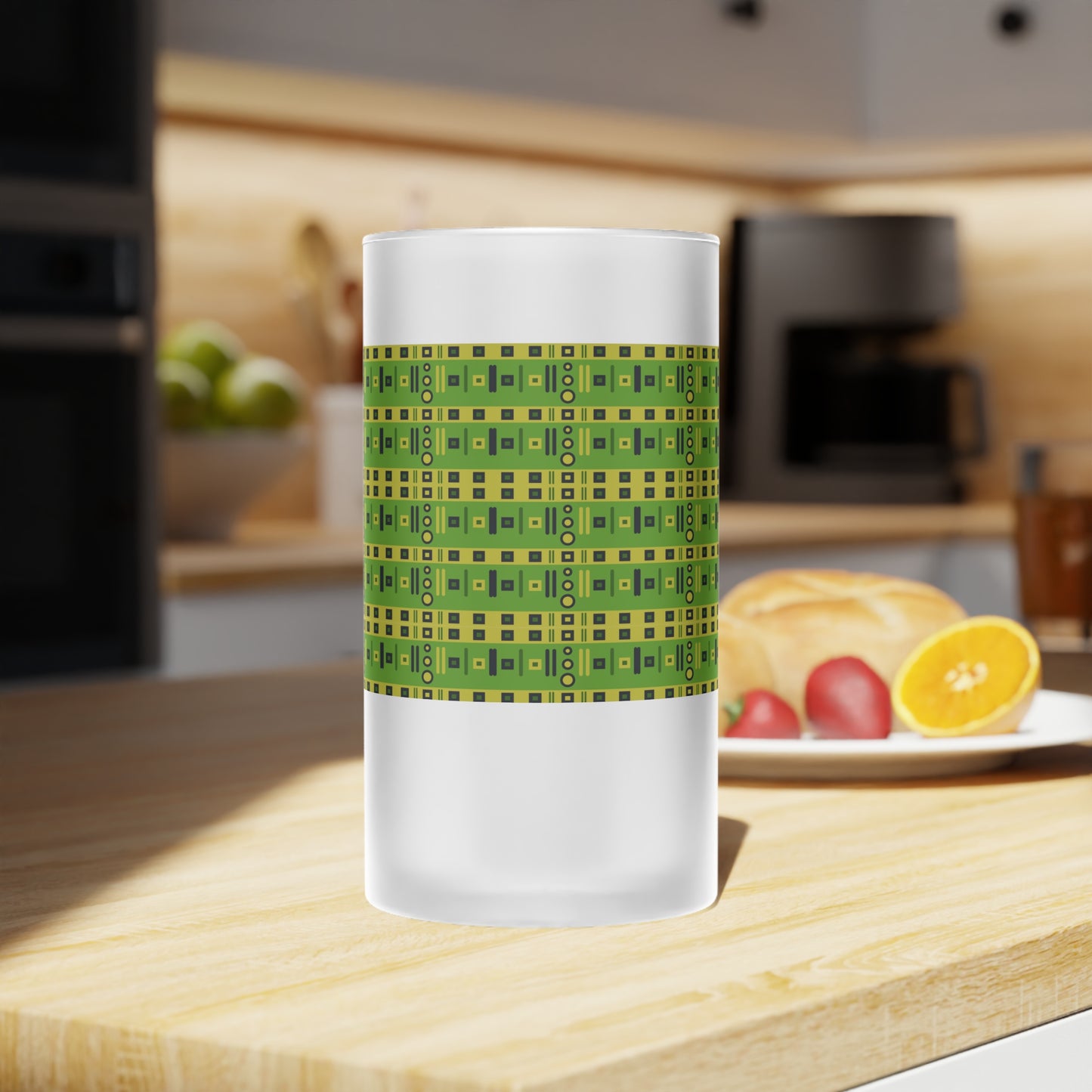 Frosted Glass Beer Mug - Stylish Sipping Essential_ N3+ Series FGBM PT2WW019_ Limited Edition by WesternWaves: