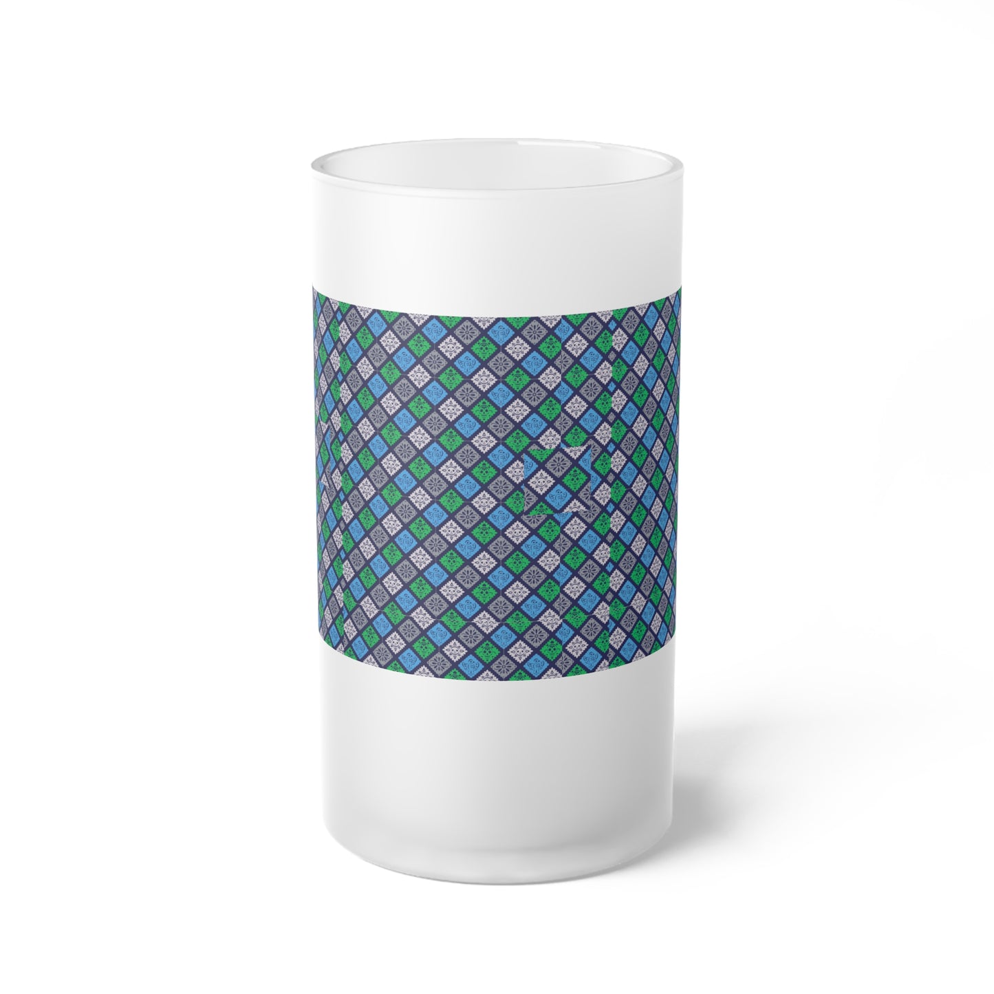 Frosted Glass Beer Mug - Stylish Sipping Essential_ N2 Series FGBM PT2WW009_ Limited Edition Functionality in One Exquisite Packageby WesternWaves