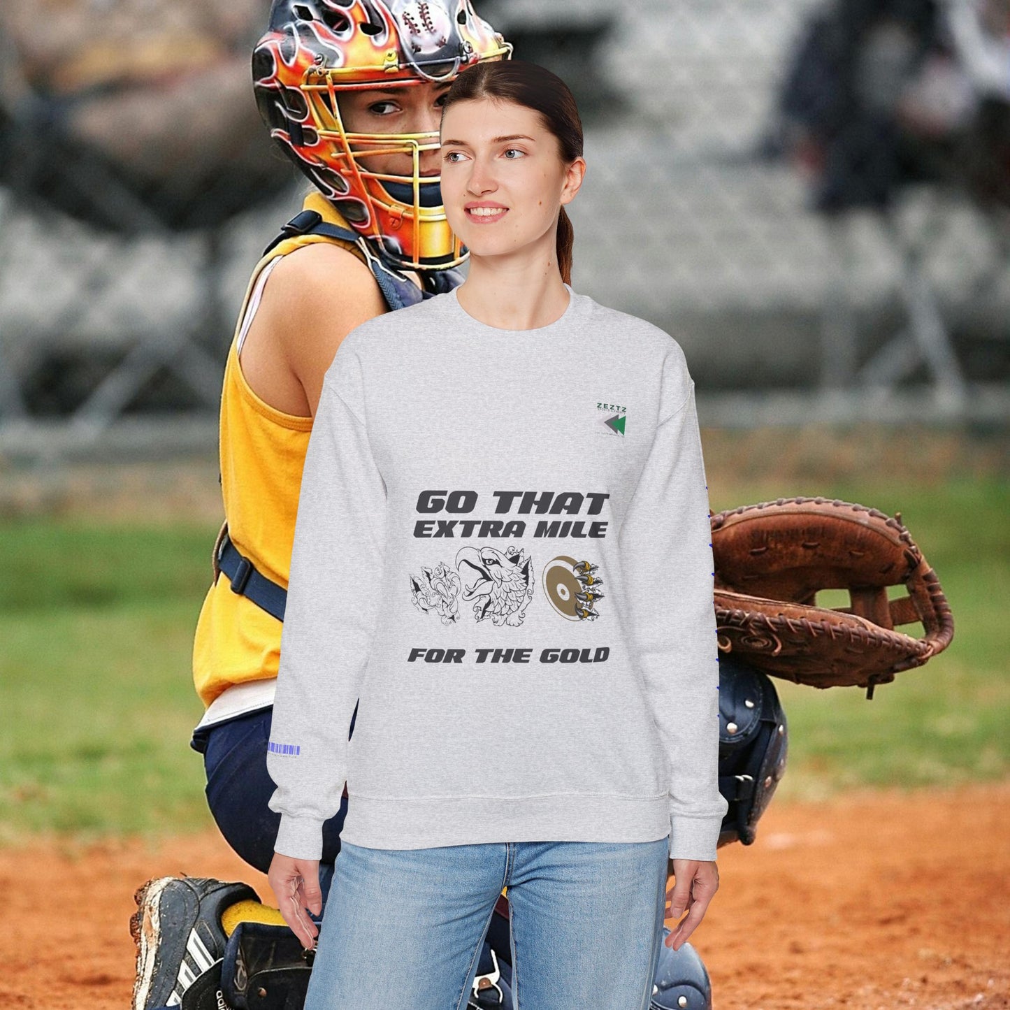 Unisex Heavy Blend™ Crewneck Sweatshirt_ N2 Sports Series UHBCSS PT2WW005_ Limited Edition ‘Zeztz’ Brand Sports Elements by WesternWaves: