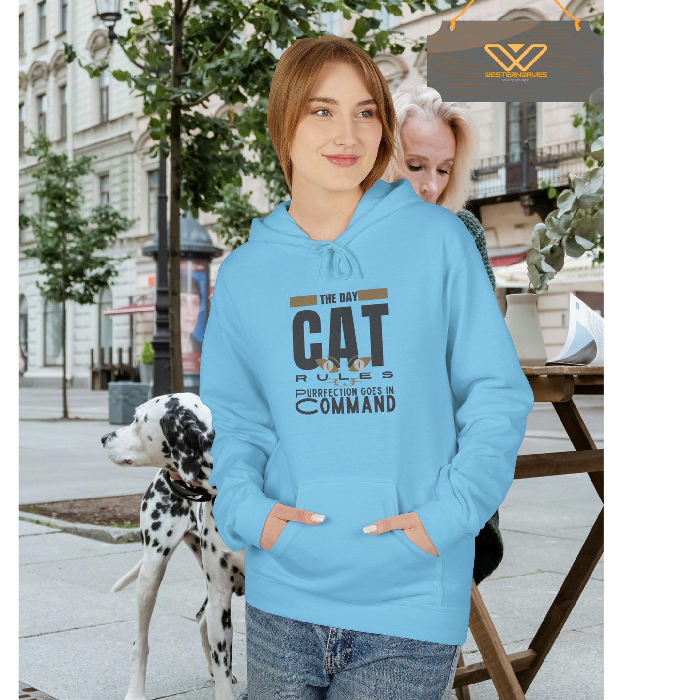 Unisex Midweight Softstyle Fleece Hoodie_ N3+ Series USMWSSFH PT2WW008_ Limited Edition Luxuriously Soft 100% Cotton Face by WesternWaves: