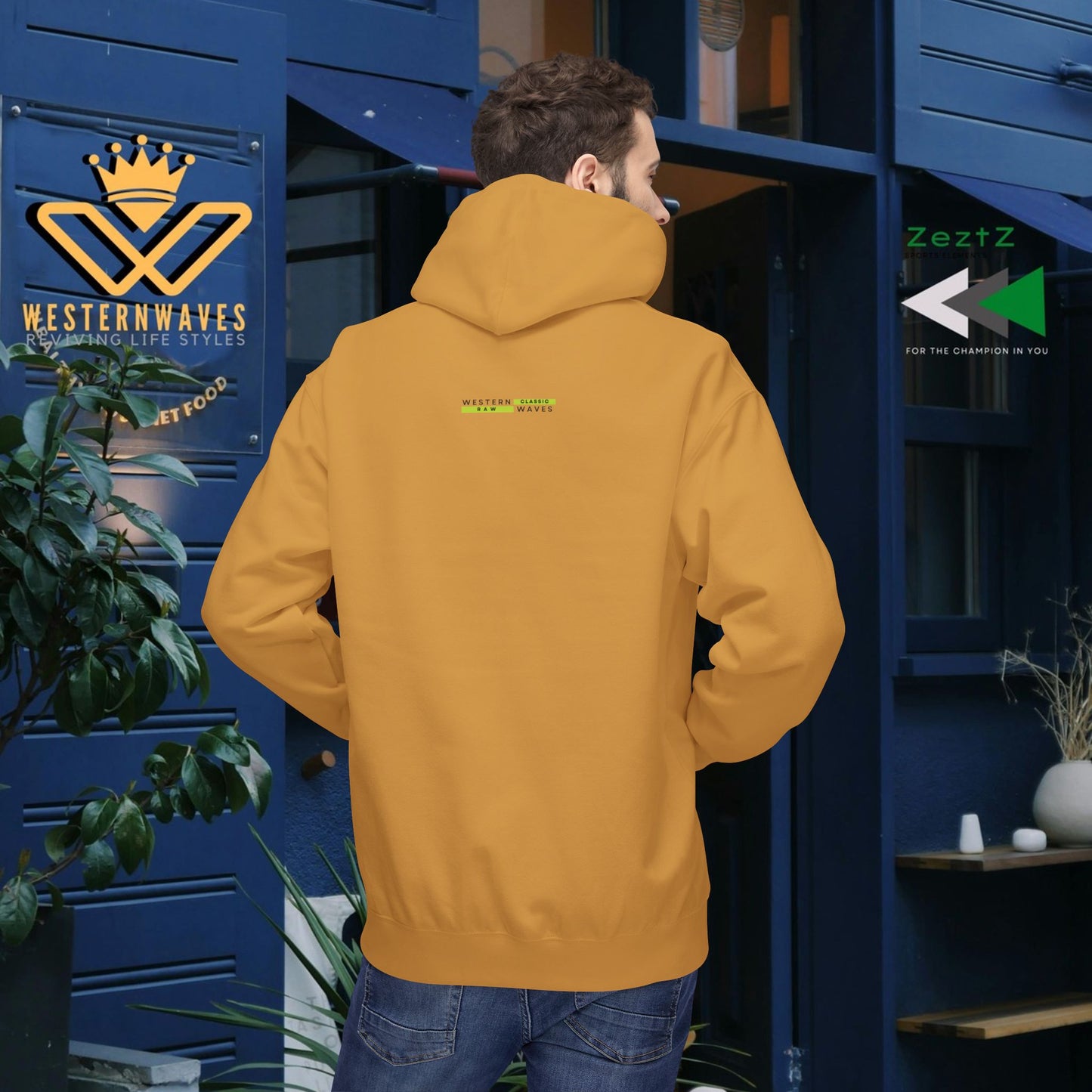 Unisex Midweight Softstyle Fleece Hoodie_ N3+ Series USMWSSFH PT2WW001_ Limited Edition Luxuriously Soft 100% Cotton Face by WesternWaves: