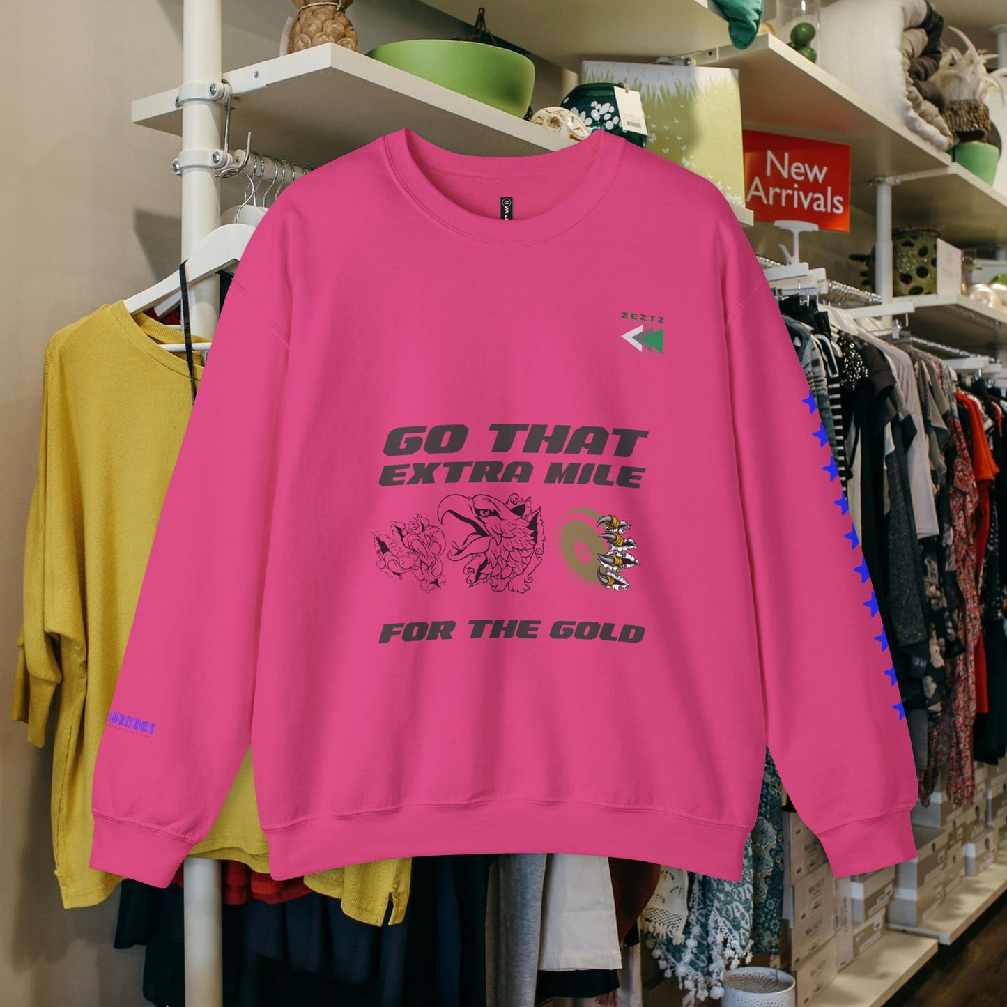 Unisex Heavy Blend™ Crewneck Sweatshirt_ N2 Sports Series UHBCSS PT2WW005_ Limited Edition ‘Zeztz’ Brand Sports Elements by WesternWaves: