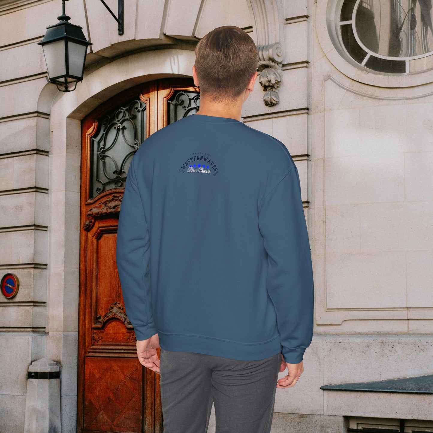 Unisex Heavy Blend™ Crewneck Sweatshirt_ N2 Sports Series UHBCSS PT2WW004_ Limited Edition 'DROPS' Brand Sweatshirt by WesternWaves: