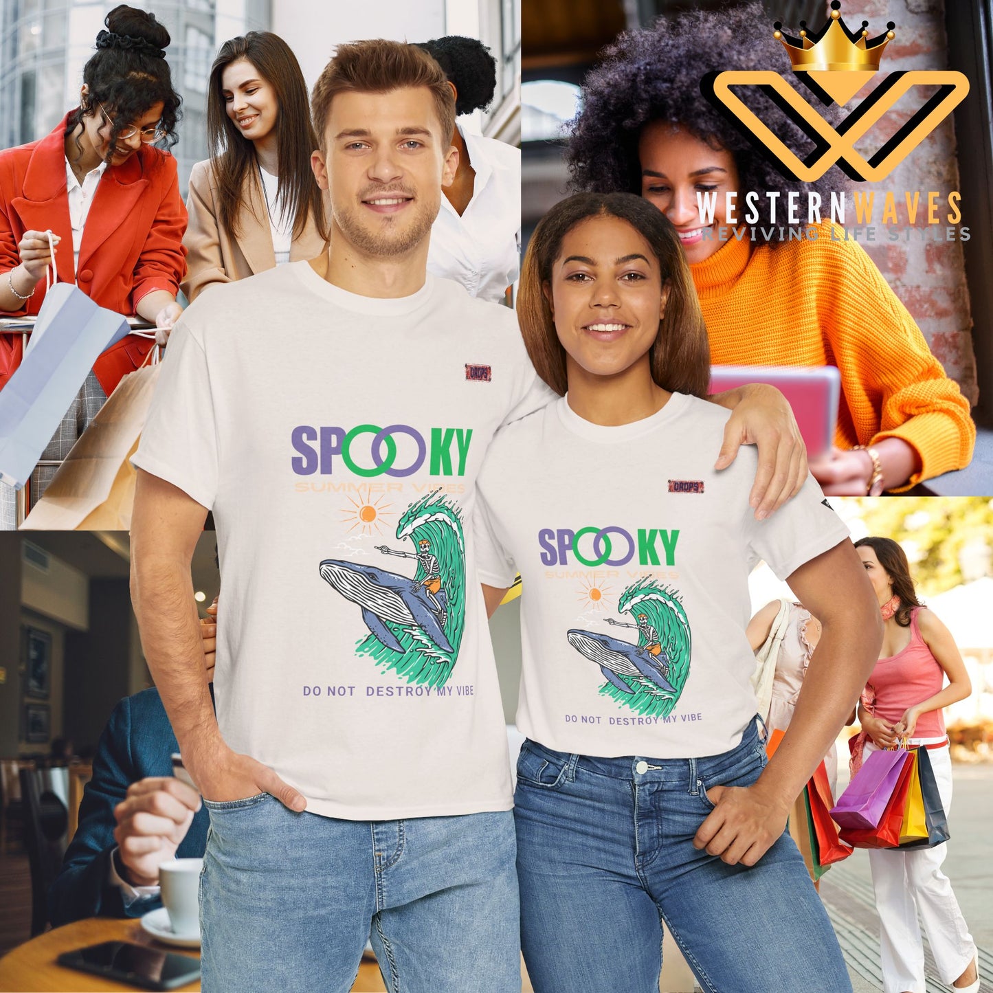 Unisex Heavy Cotton Tee_ Crafted from premium 100% cotton_ N2* Series UHCT PT2WV008_ Limited Edition Epitome of Comfort & Durability by WesternWaves: