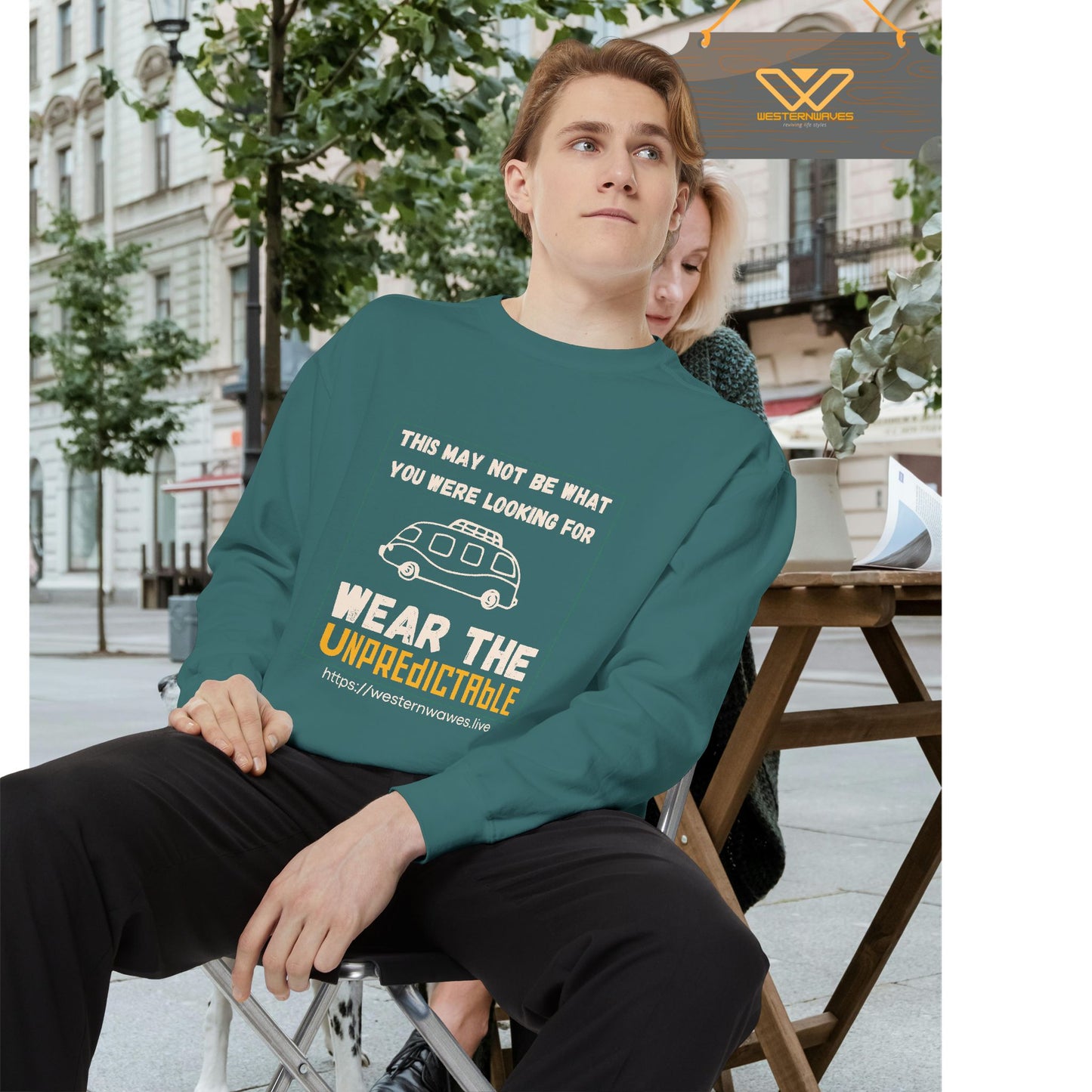 Unisex Garment-Dyed Sweatshirt_ N3+ Series UGDSS PT2WW004_ WesternWaves Limited Edition: