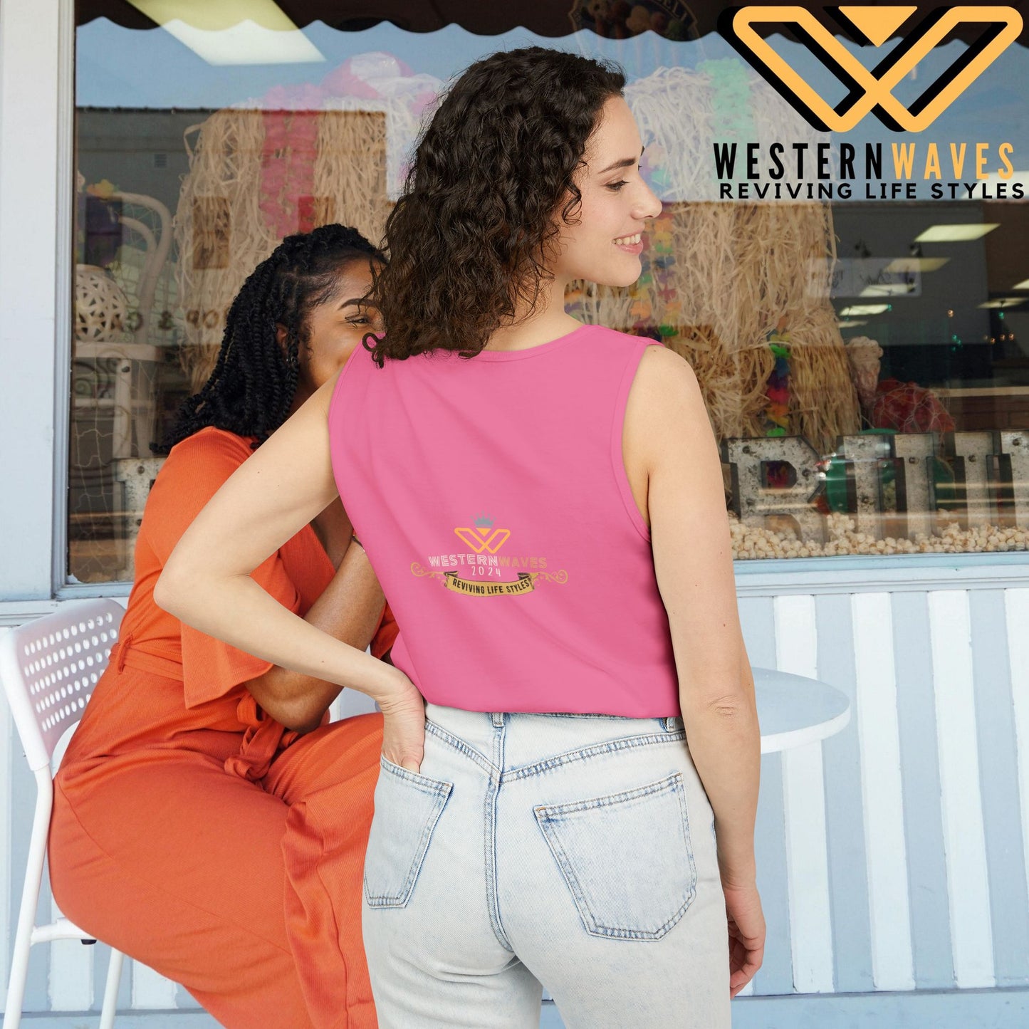 Unisex Garment-Dyed Tank Top_ N2+ Series USGDTT PT2WW013_ Limited Edition Comfort & Style by WesternWaves: