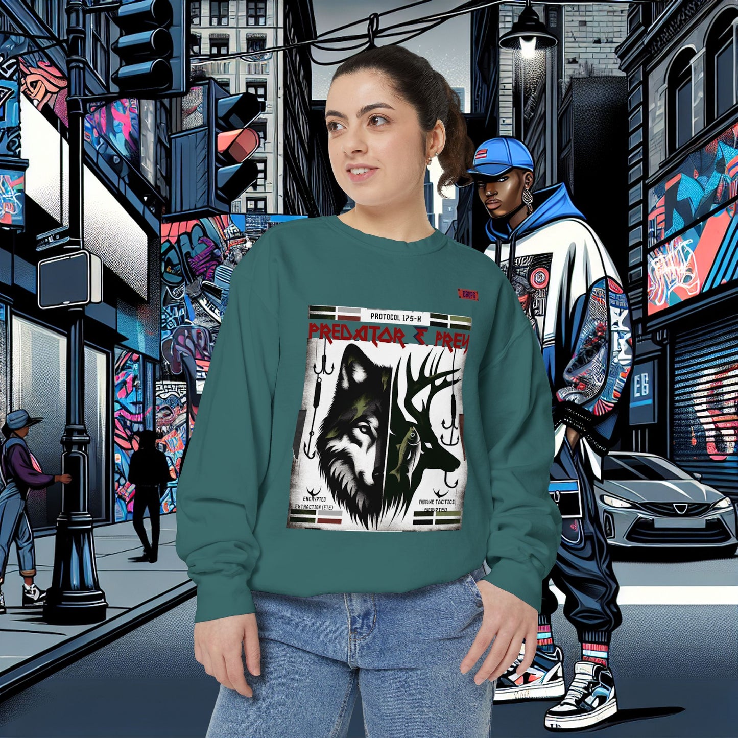 Predator & Prey Sweatshirt_ 03 Sep 2025_ Cozy Unisex Pullover, Nature Lover Apparel, Gifts for Wildlife Enthusiasts, Fall Fashion Layer