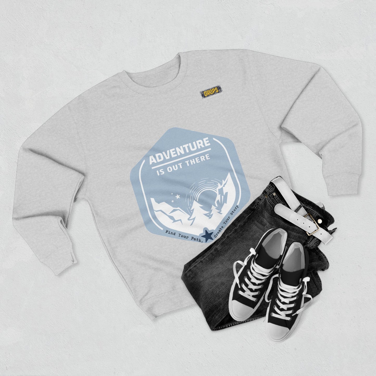 Unisex Crewneck Sweatshirt_ 04 July 2025_ Limited Edition Outdoor Gift for Adventure Lovers by WesternWaves: