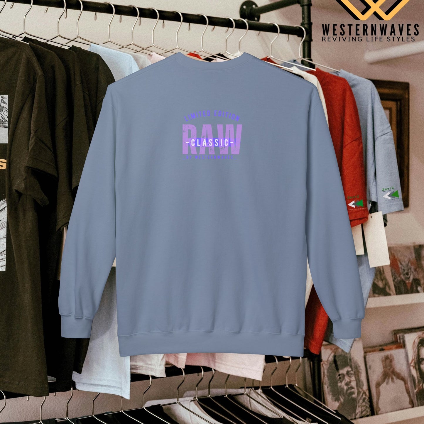 Softstyle Fleece Sweatshirt - N3+ Series SSFSS PT2WW001_ Limited Edition Cozy, Eco-Friendly, Unisex product by WesternWaves: