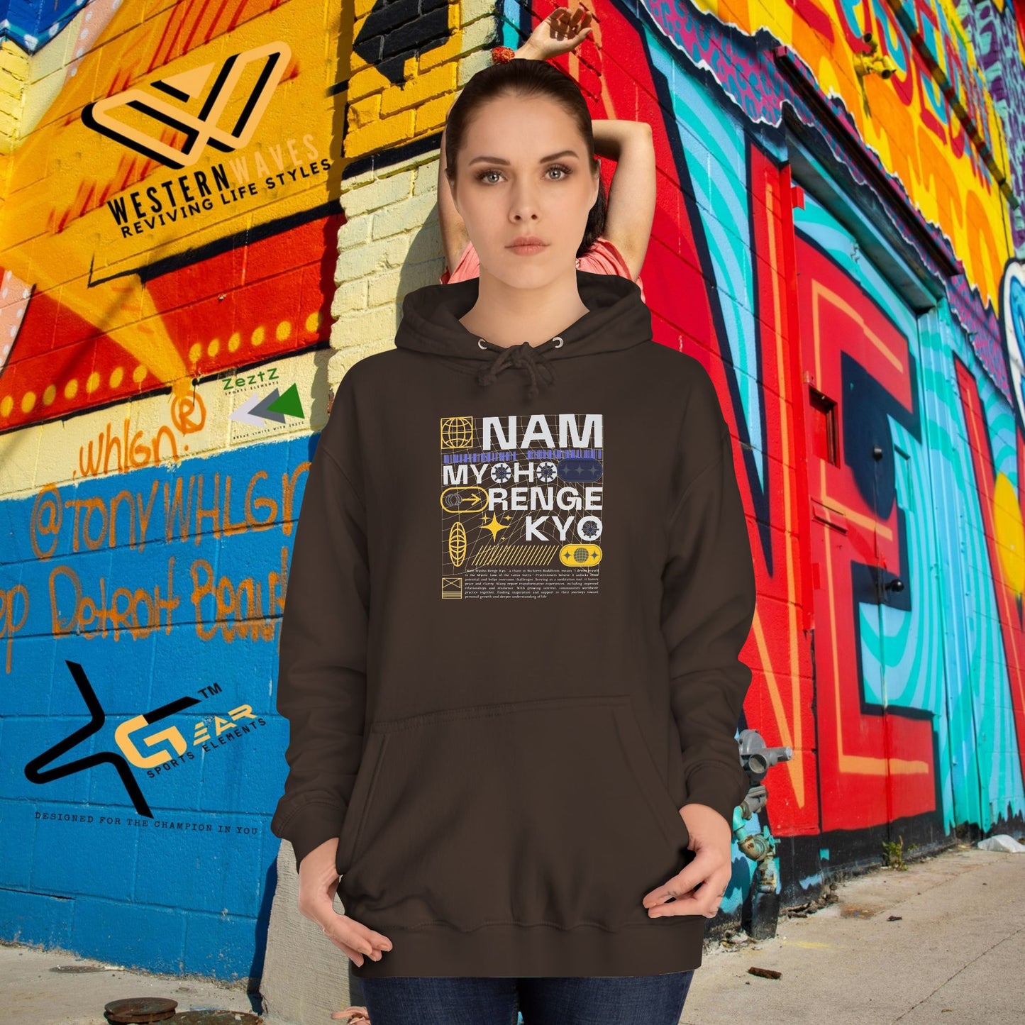 Unisex College Hoodie_ N2+ Series USCH PT2WW006_ Limited Edition Timeless Unisex Design by WesternWaves: