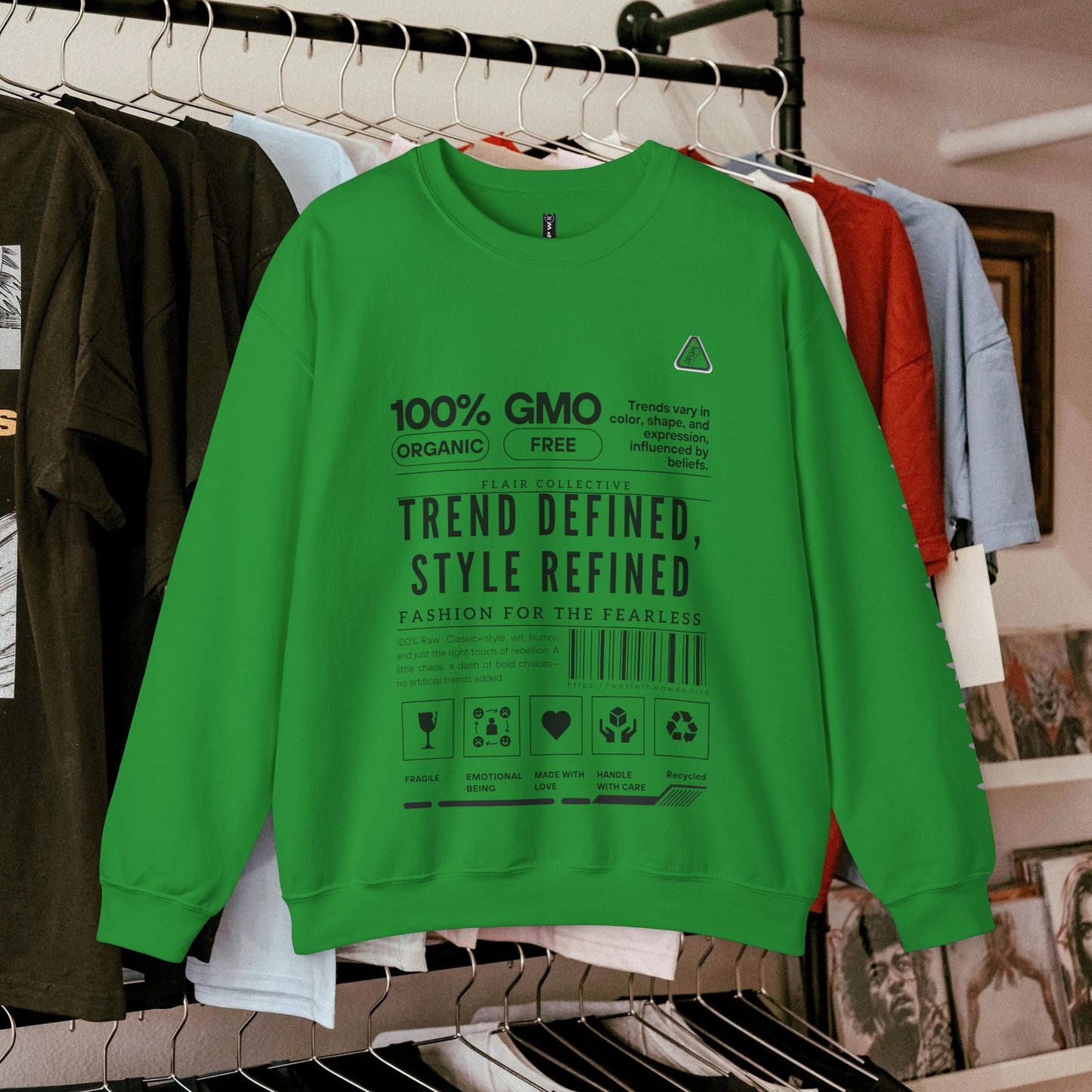 Unisex Heavy Blend™ Crewneck Sweatshirt_ N2 Series SPW UHBCSS PT2WW003_ Limited Edition 'DROPS' Brand Raw Classics by WesternWaves: