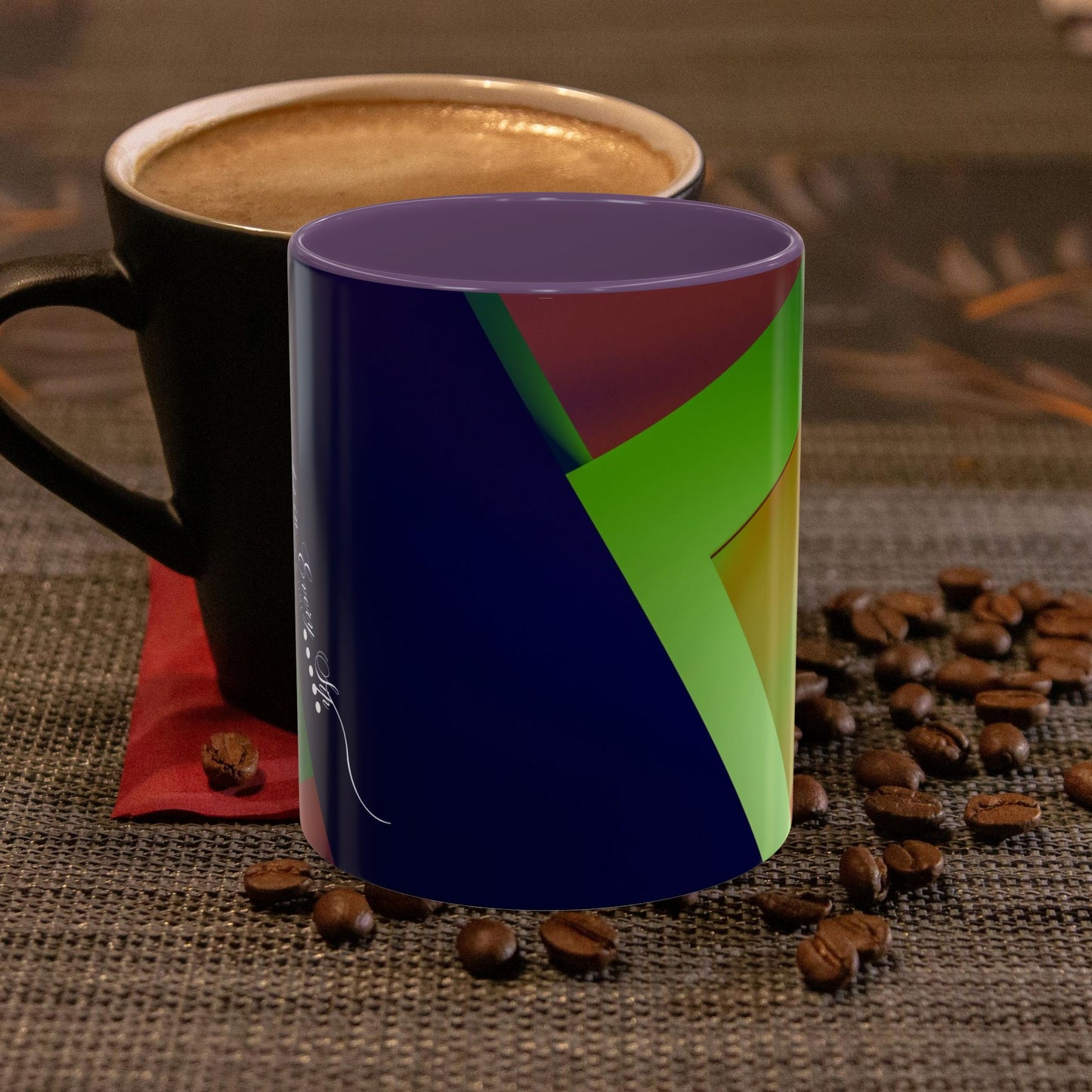 Accent Coffee Mug 11, 15oz_ N3+ Series ACM11OZ PT2WW018_ Limited Edition Perfect Blend of Style by WesternWaves: