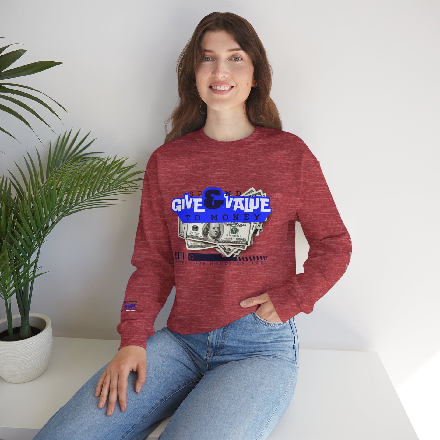 Unisex Heavy Blend™ Crewneck Sweatshirt_ N3+ Series UHBCSS PT2WW036_ Limited Edition Pure Luxury By WesternWaves: