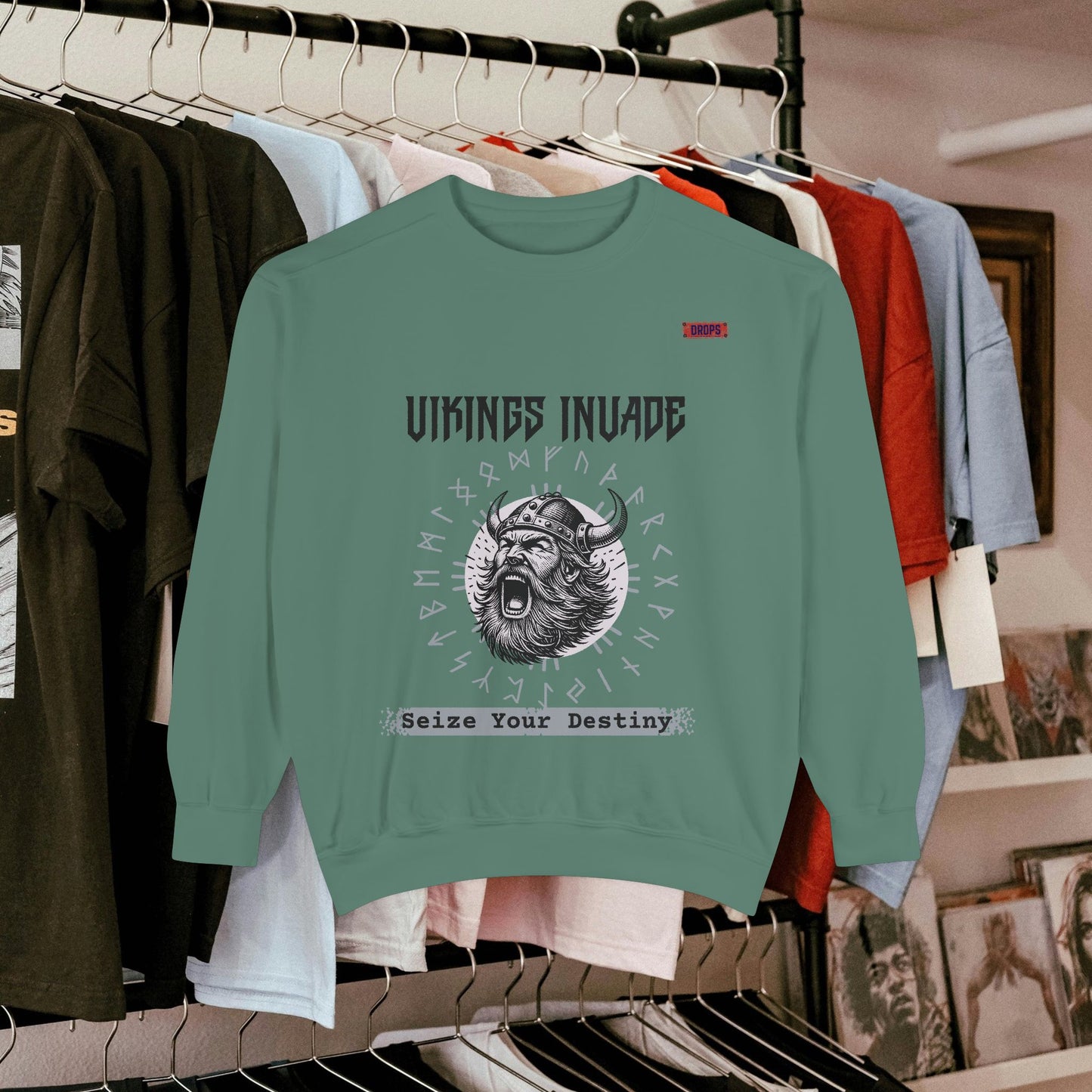 Unisex Garment-dyed Sweatshirt_ Series UWD 063_ Limited Edition Cozy Apparel for Adventurers by WesternWaves: