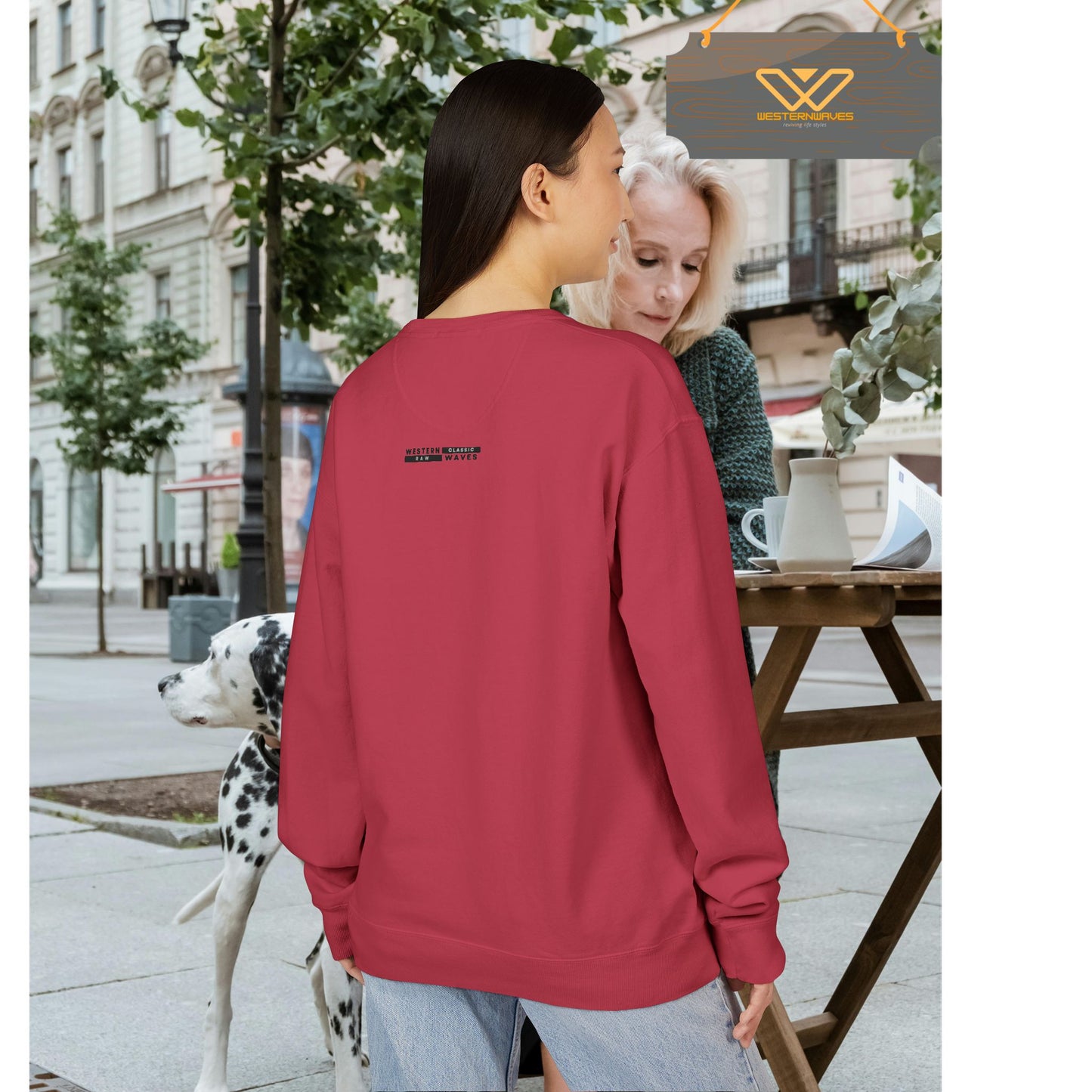 Unisex ComfortWash® Garment Dyed Crewneck Sweatshirt_ N7* Series USCGDCNSS PT2WW001_ Limited Edition Comfort & Retro Flair by WesternWaves: