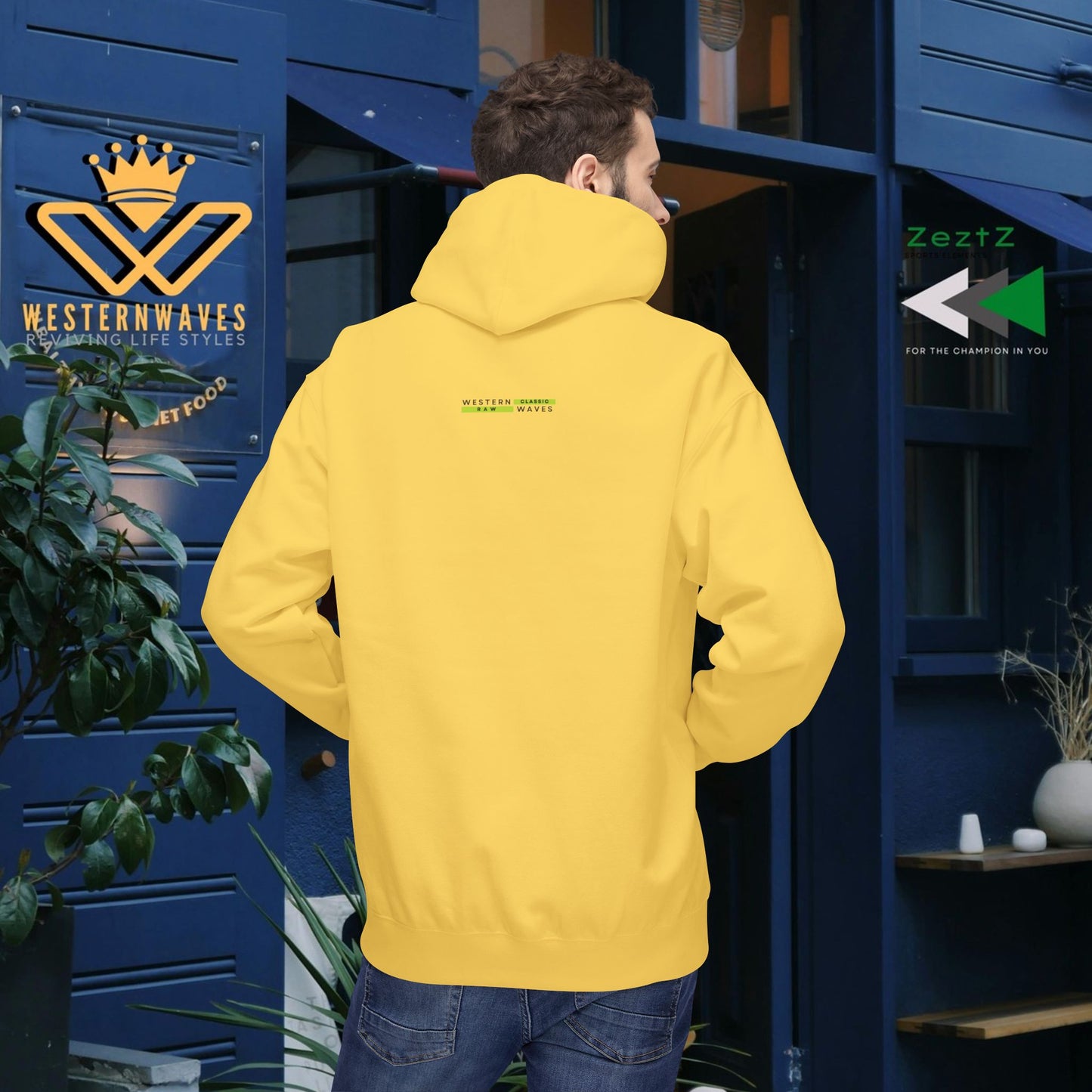Unisex Midweight Softstyle Fleece Hoodie_ N3+ Series USMWSSFH PT2WW001_ Limited Edition Luxuriously Soft 100% Cotton Face by WesternWaves:
