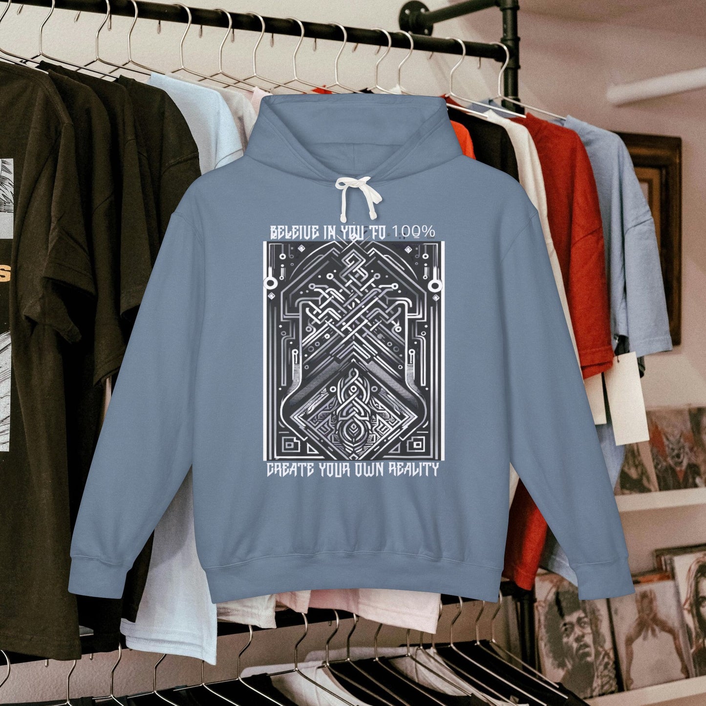 Unisex Lightweight Hooded Sweatshirt_ Series UWD 0052_ Limited Edition Streetwear Classic by WesternWaves: