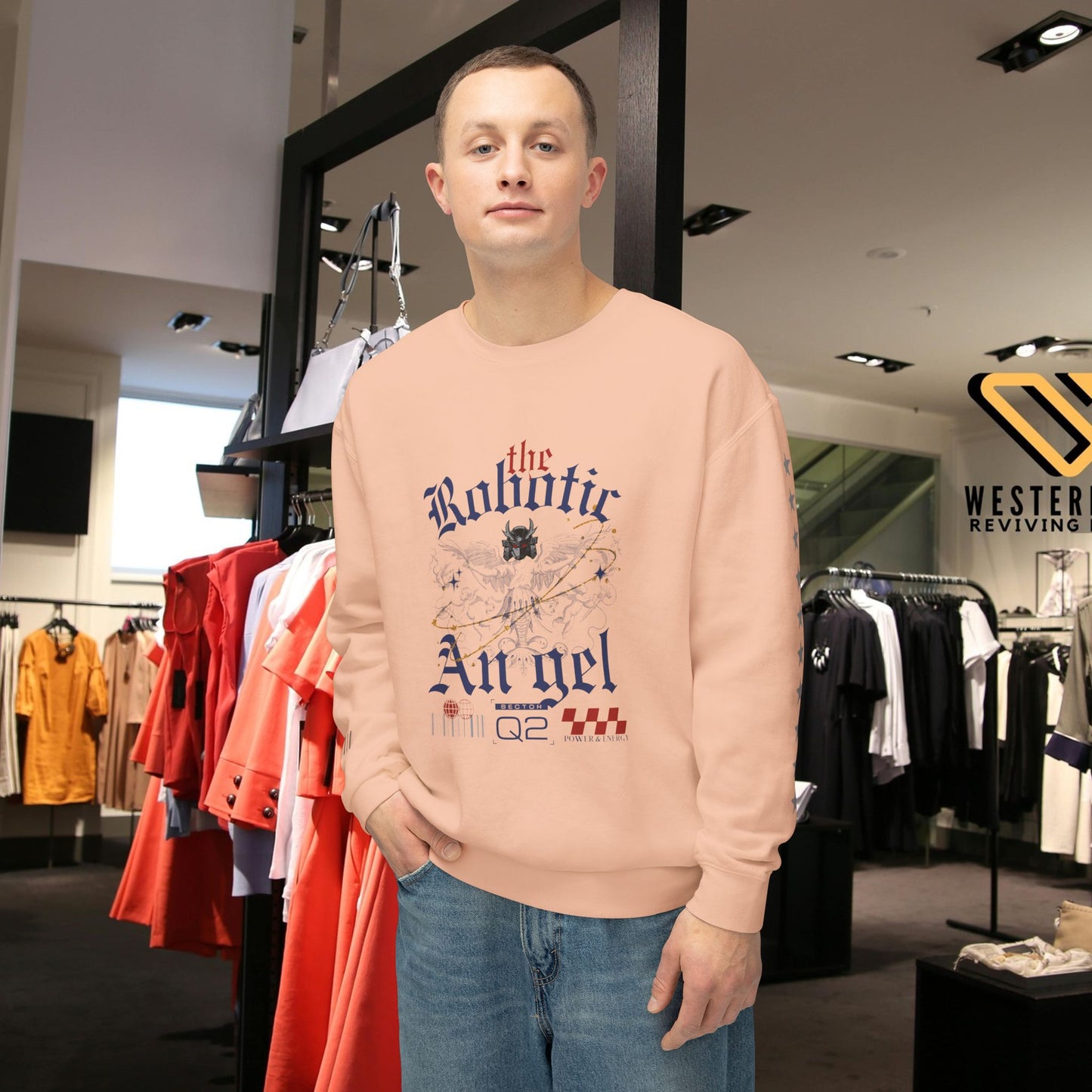 Unisex Lightweight Crewneck Sweatshirt_ N3+ Series ULWCSS PT2WW012_ Limited Edition Unparalleled Quality by WesternWaves: