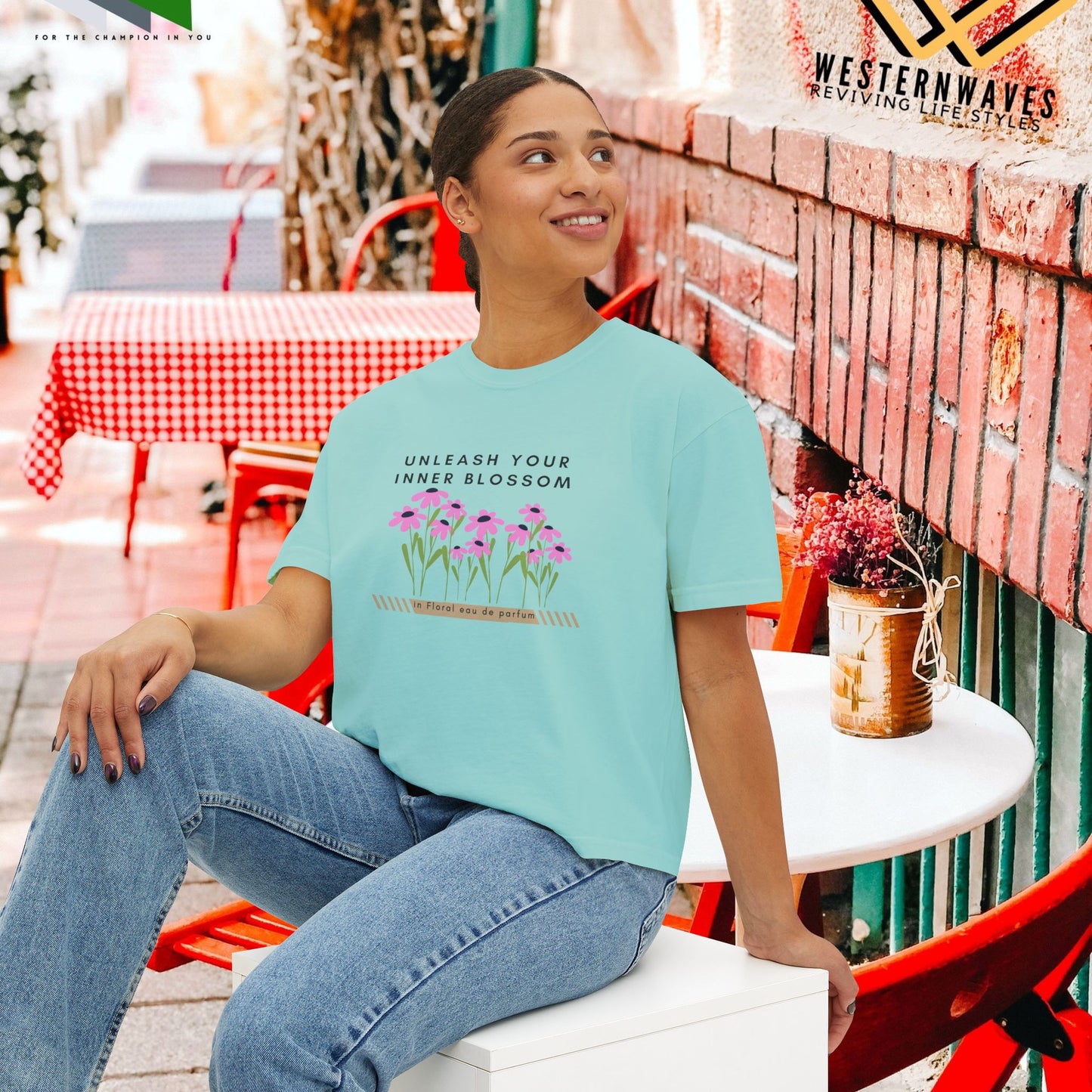 Women's Boxy Tee_ N3+ Series WBTEE PT2WW001_ limited edition by WesternWaves: