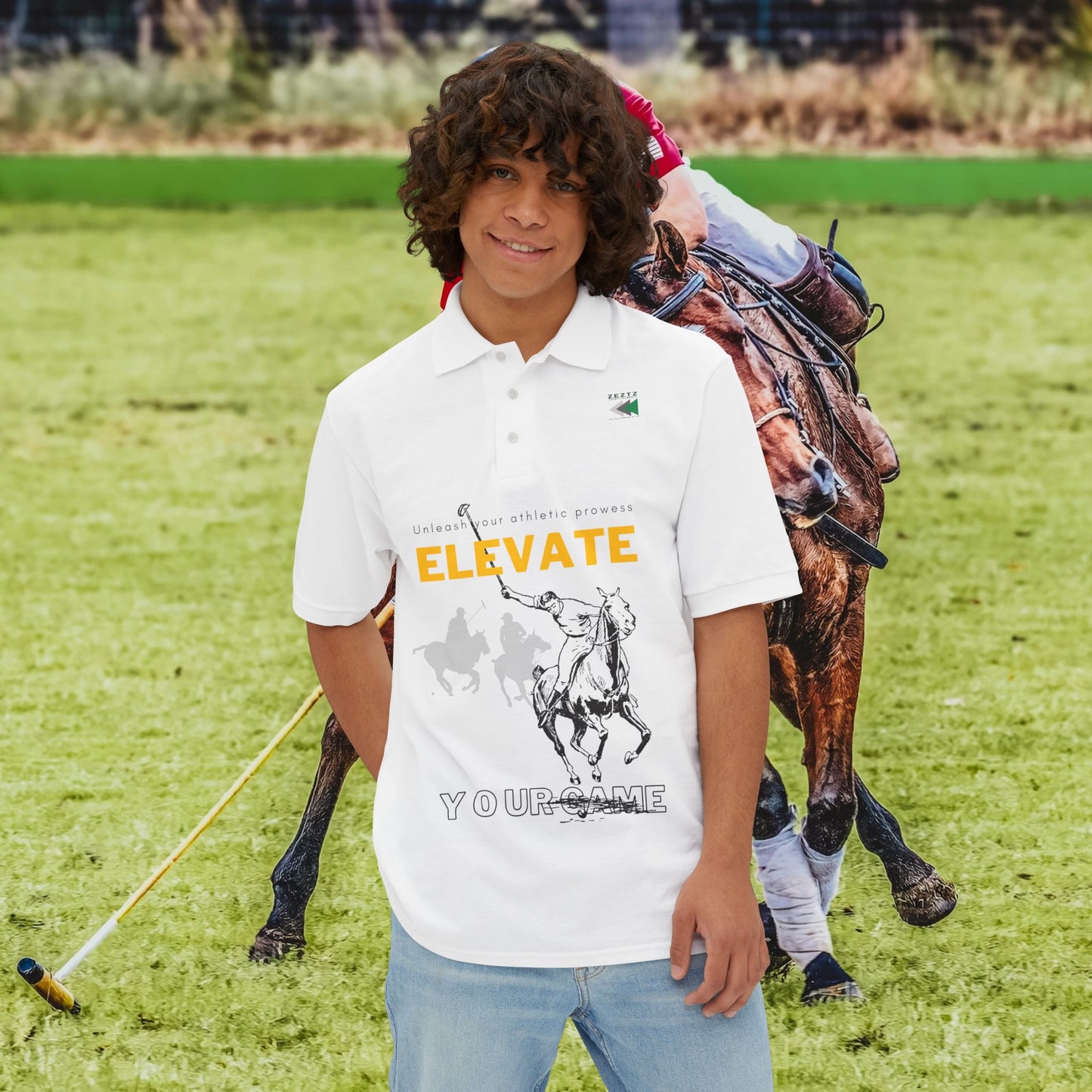 Men's Piqué Polo Classic Shirt – N2 Series MPPOLOCS PT2WW002_ Limited Edition Timeless Elegance of ‘EagalZ’ Sports Brand by WesternWaves: