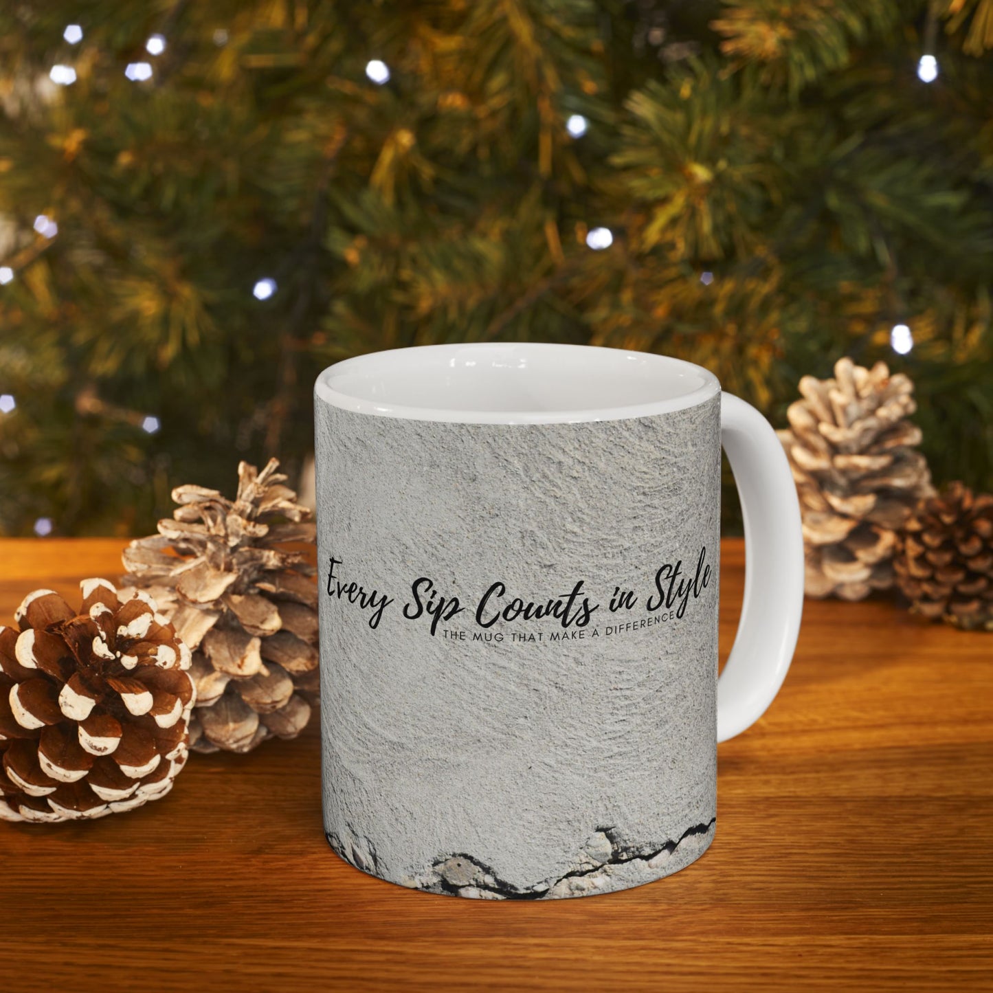 Ceramic Mug (11oz, 15oz)_ N2 Series CM11, 15OZ PT2WW002_ Limited Edition Ceramic Masterpiece by WesternWaves: