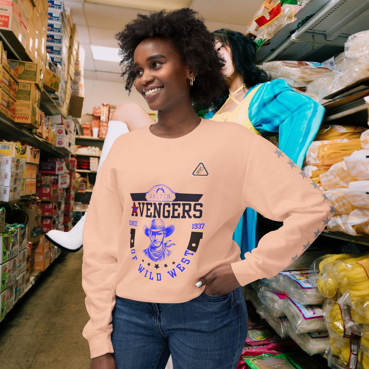 Unisex Lightweight Sweatshirt_ N7* Series USLWSS PT2WW002_ Limited Edition by WesternWaves: