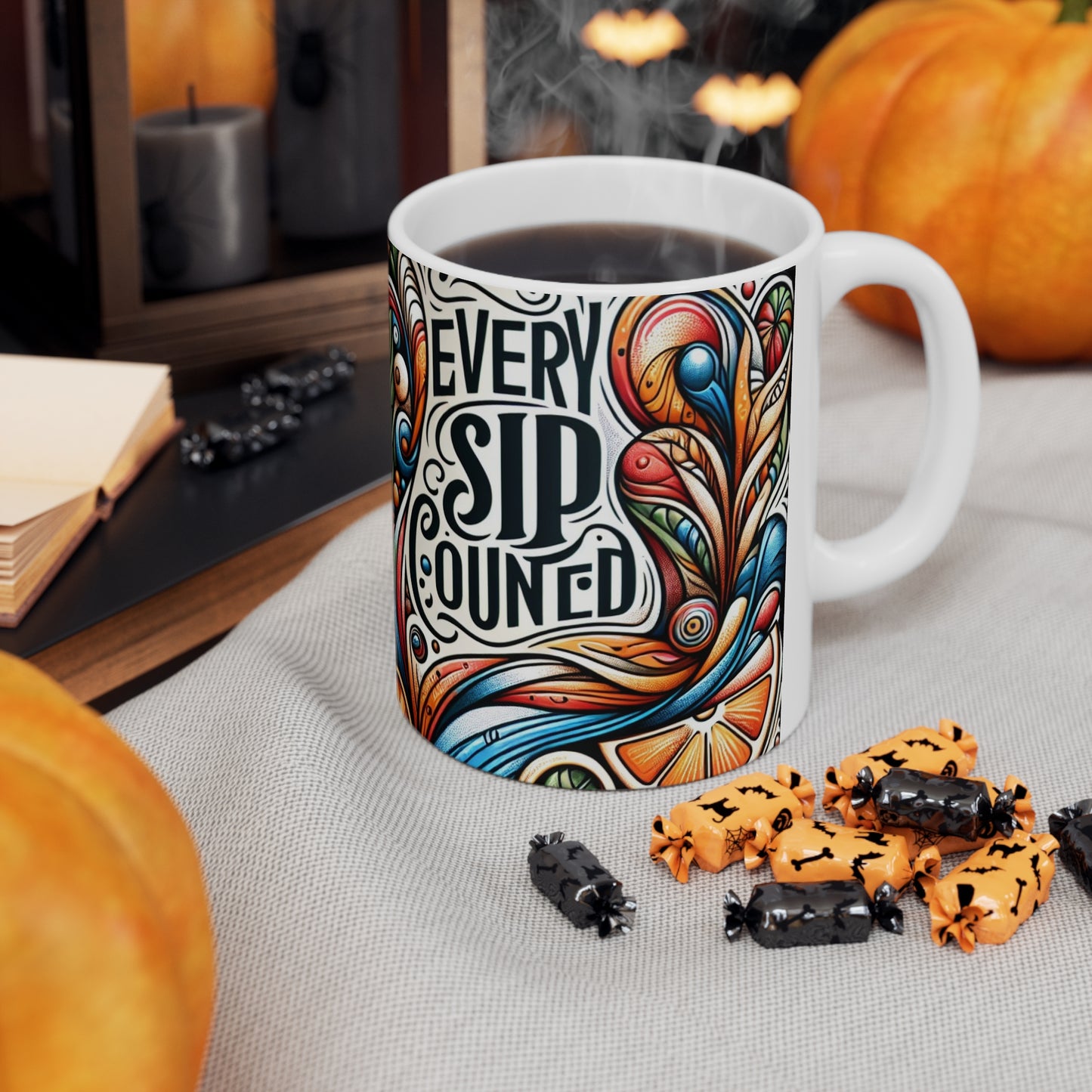Ceramic Coffee Mug 11oz & 15oz_ N8* Series CCMUGS PT2WW001_ Limited Edition Artistic Tea/Coffee Mug by WesternWaves: