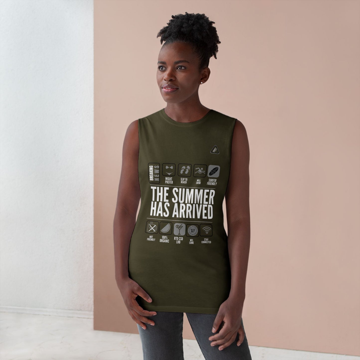 Unisex Summer Vibes Tank Top - 'The Summer Has Arrived' – Organic Cotton_ 09 May 2025_ 001