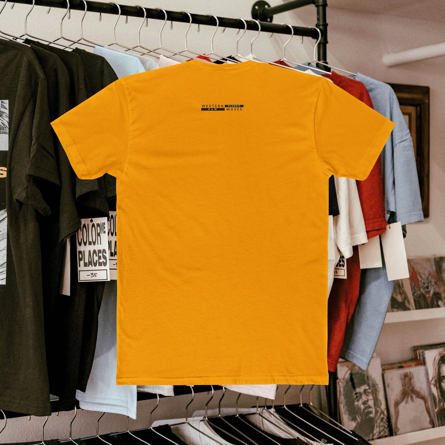 Unisex Cotton Crew Tee_ N4+ Series USCCTEE PT2WW001_ Limited Edition High Quality Print Statement by WesternWaves: