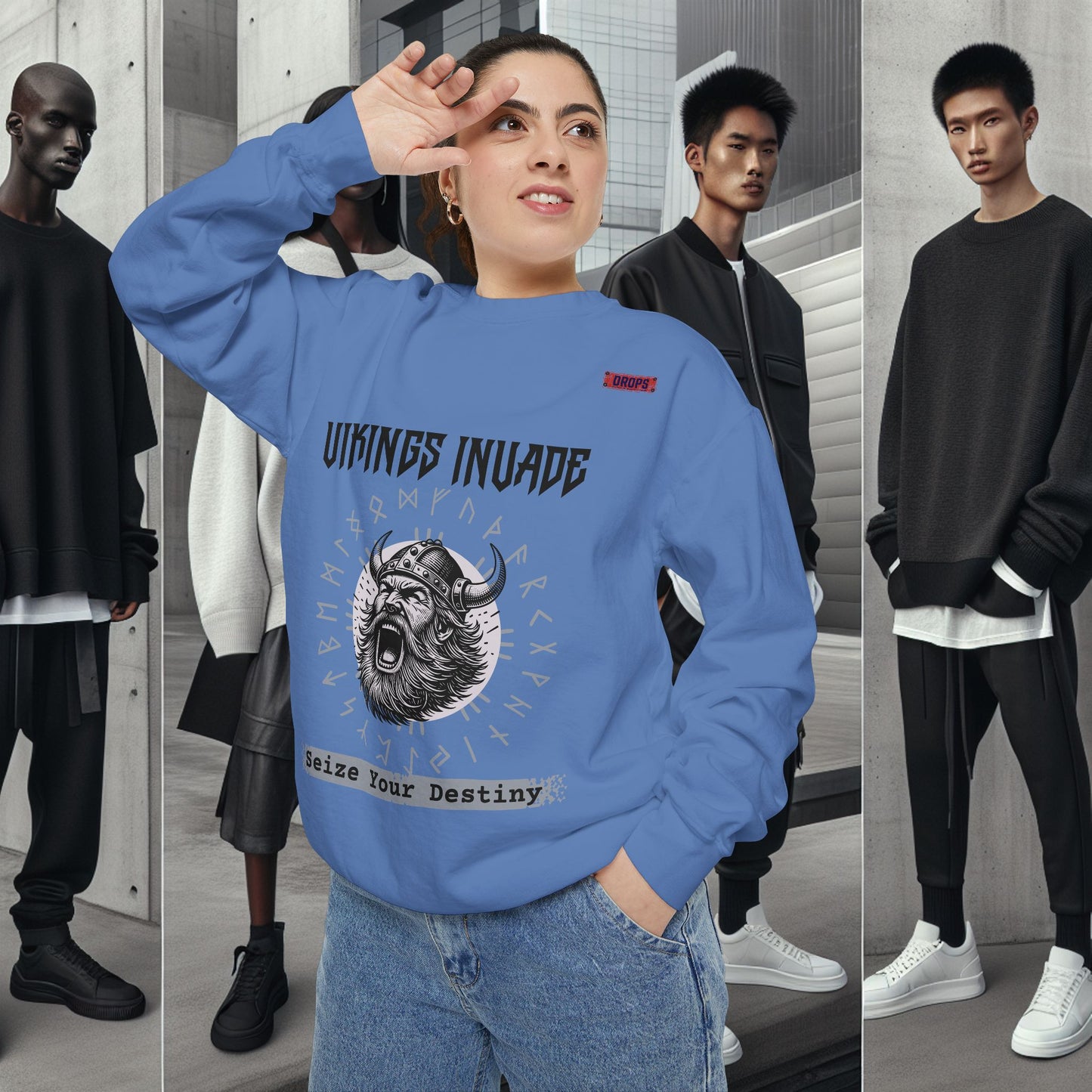 Unisex Garment-dyed Sweatshirt_ Series UWD 063_ Limited Edition Cozy Apparel for Adventurers by WesternWaves: