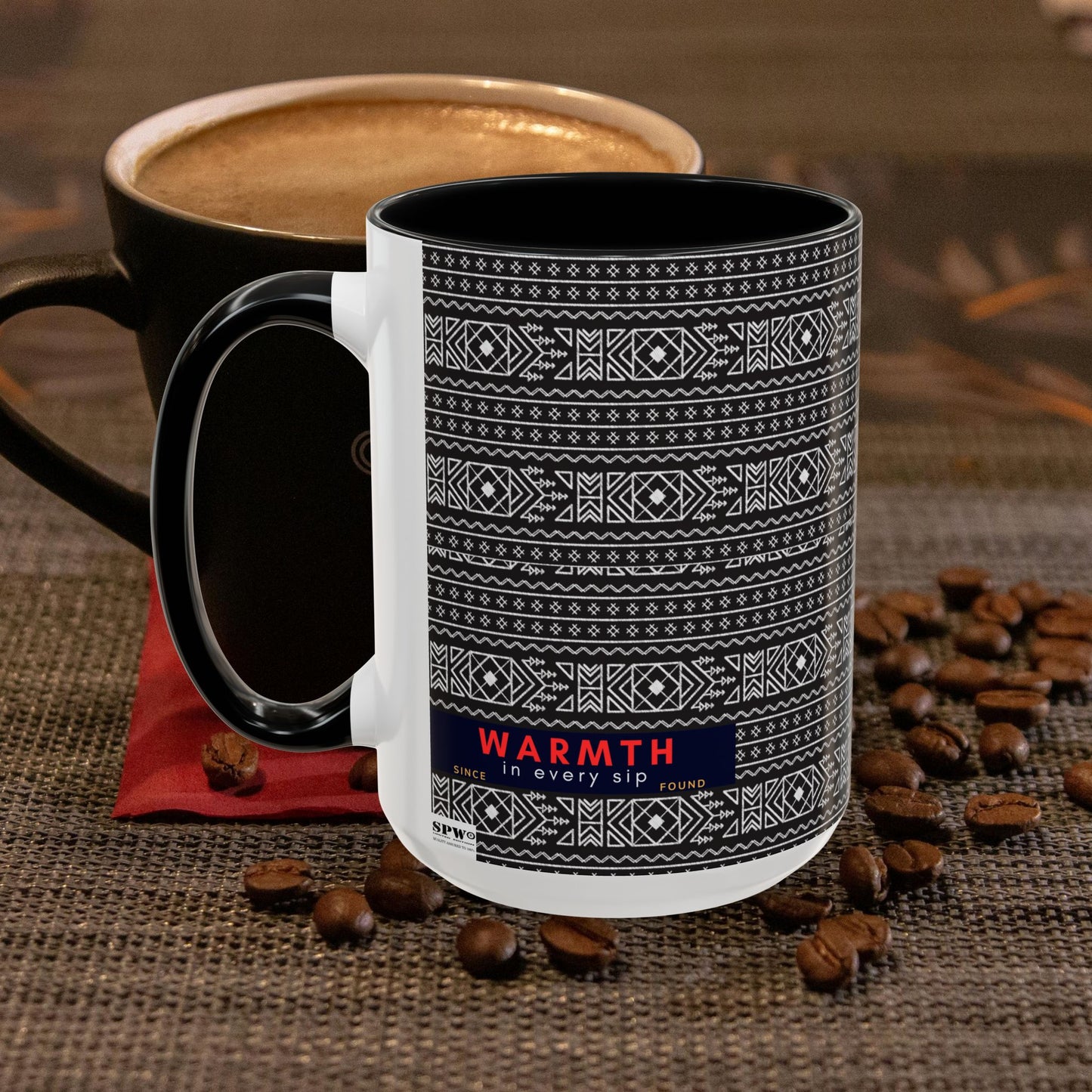 Accent Coffee Mug 11, 15oz_ N2 Series ACM11OZ PT2WW007_ Vibrant Limited Edition Design by WesternWawes:
