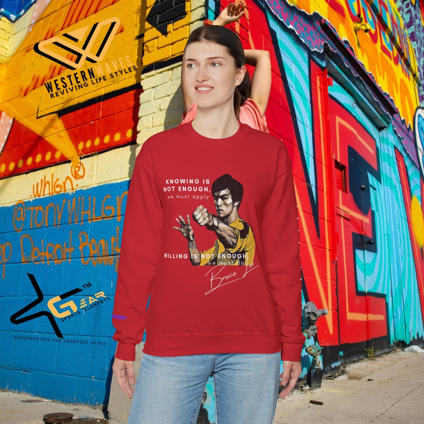 Unisex Heavy Blend™ Crewneck Sweatshirt_ N2+ Sports Series UHBCSS PT2WW008_ Limited Edition ‘Zeztz’ Brand Sports Elements by WesternWaves: