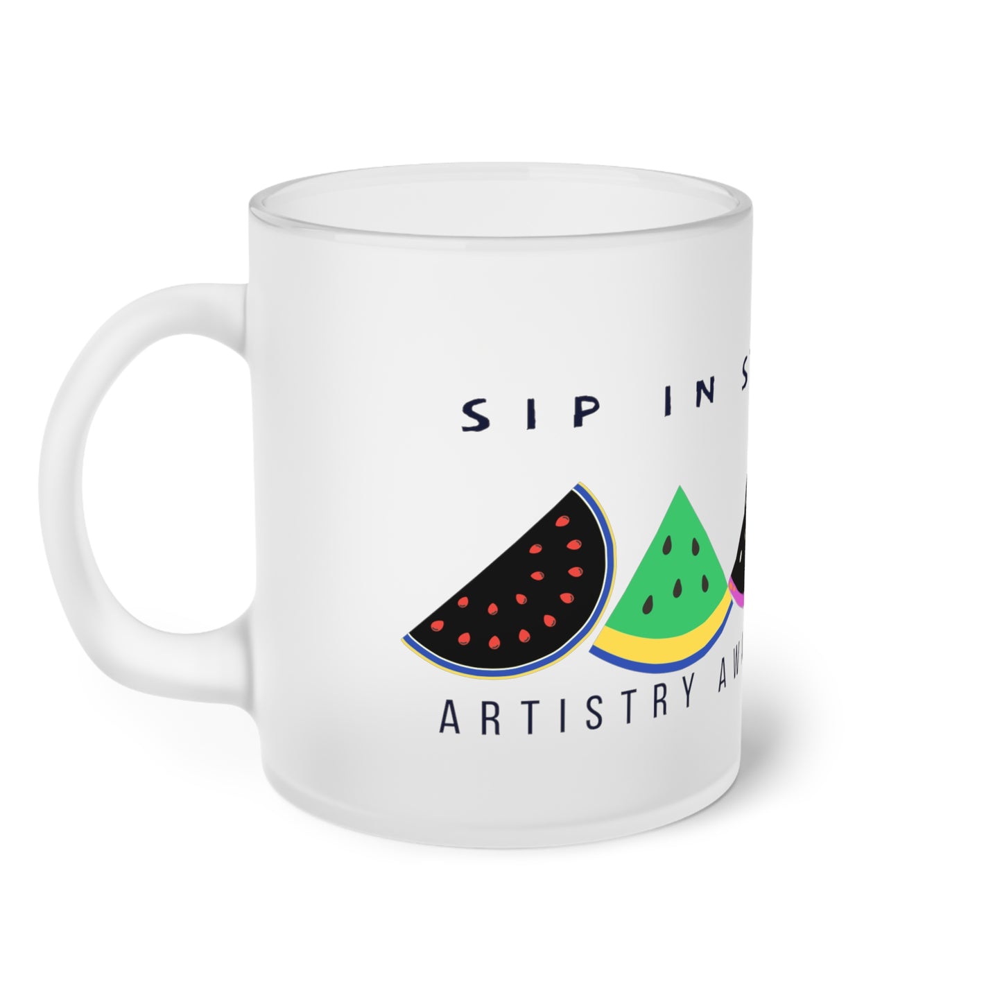 Frosted Glass Mug_ N+ Series FGM PT2WW009_ Limited Edition product by WesternWaves