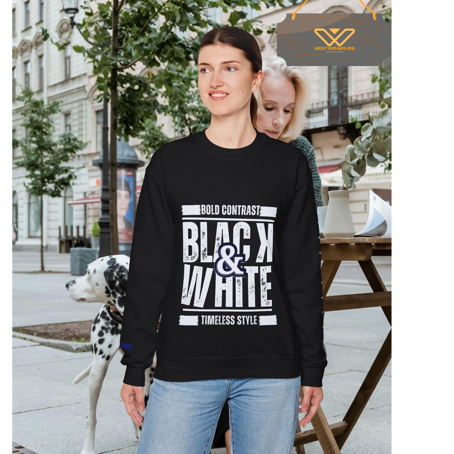 Unisex Heavy Blend™ Crewneck Sweatshirt_ N+ Series UHBCSS PT2WW028_ Limited Edition by WesternWaves: