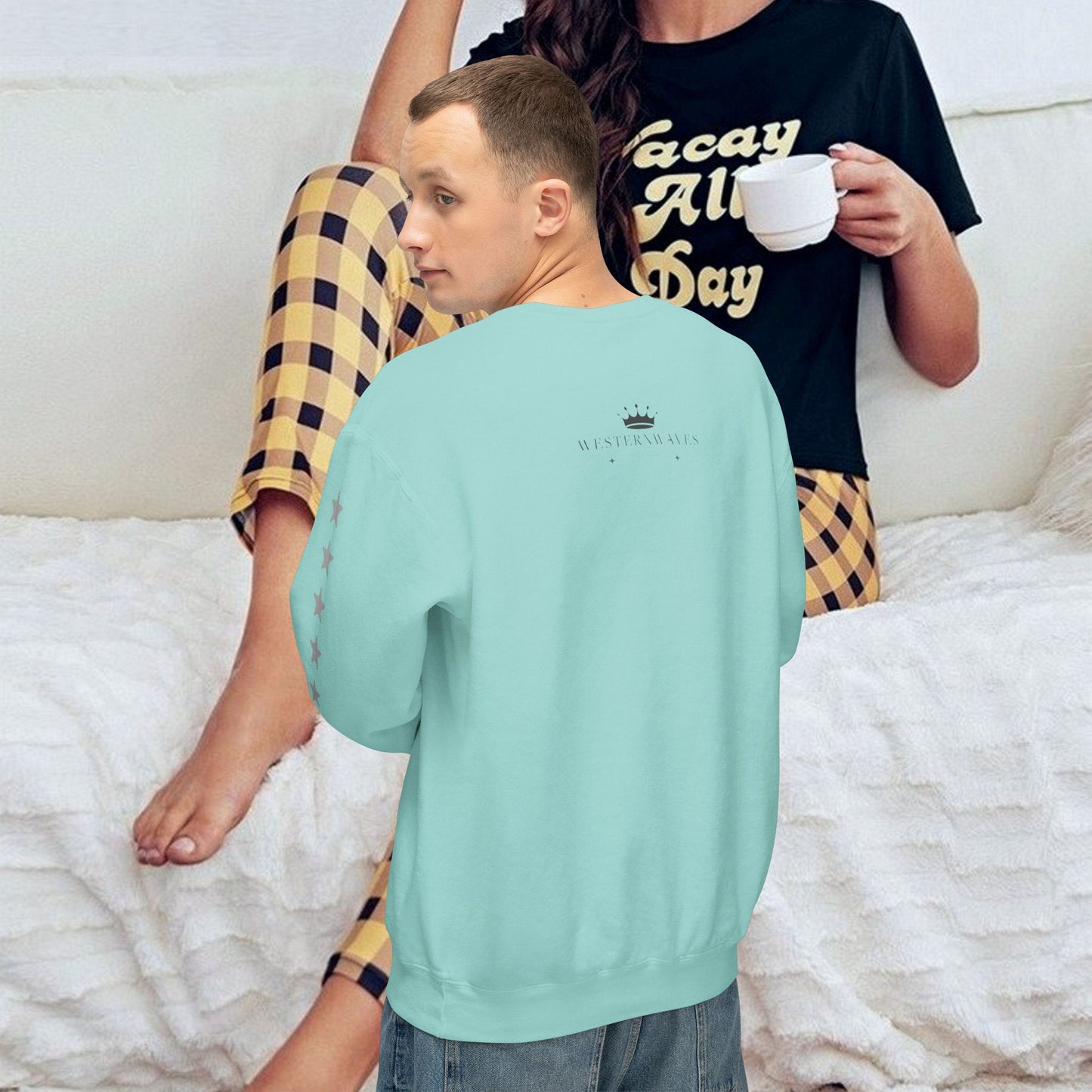 Unisex Lightweight Sweatshirt_ N7+ Series USLWSS PT2WW001_ Limited Edition by WesternWaves: