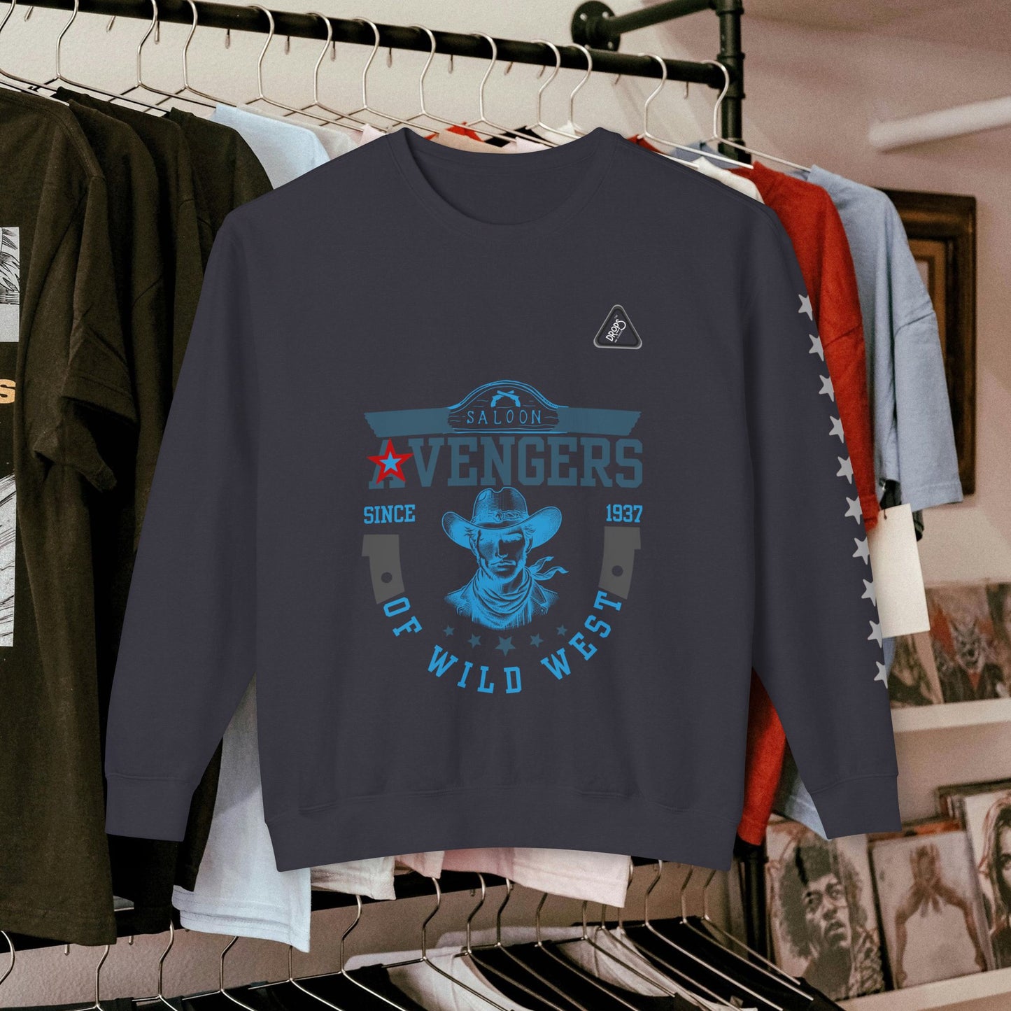 Unisex Lightweight Sweatshirt_ N7* Series USLWSS PT2WW002_ Limited Edition by WesternWaves: