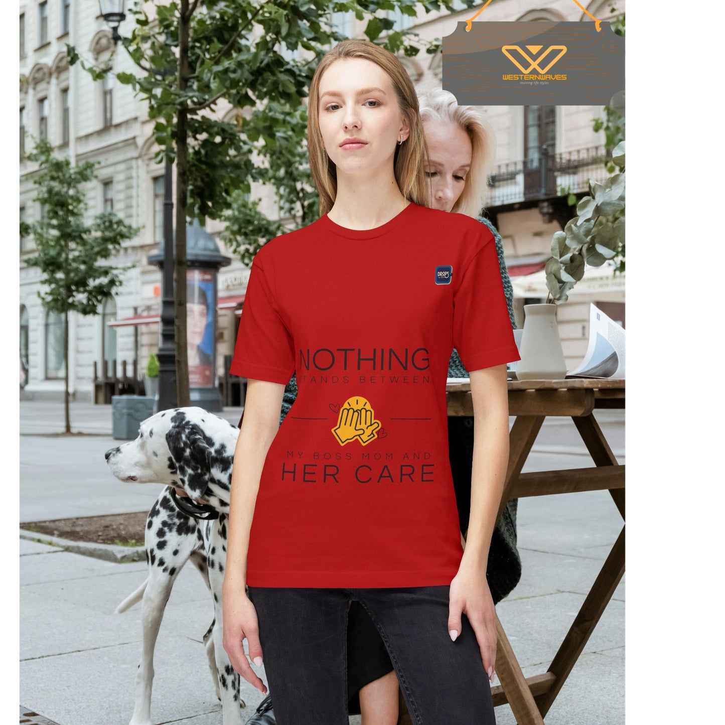 Unisex Midweight T-shirt, Made in USA_ N+ Series UMTS PT2WW007_ Limited Edition Design by WesternWaves: