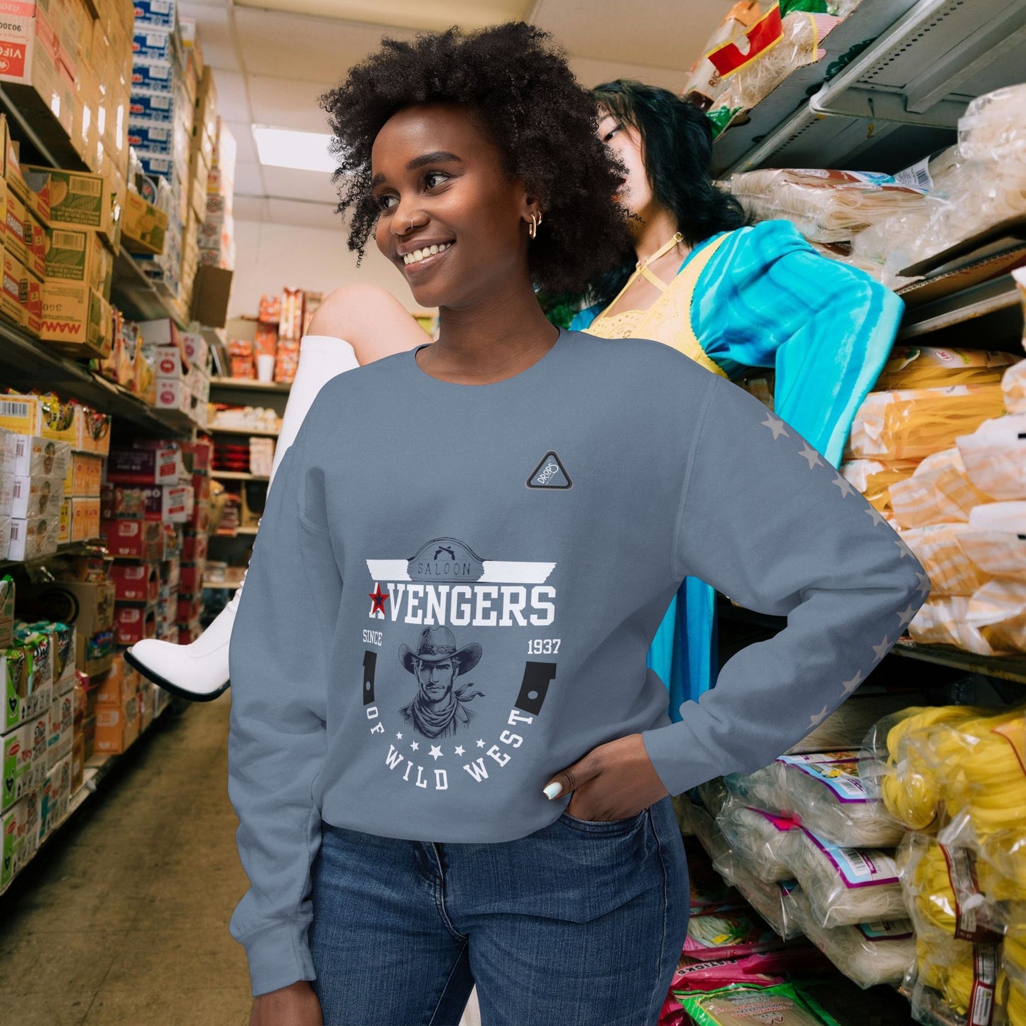 Unisex Lightweight Sweatshirt_ N7* Series USLWSS PT2WW002_ Limited Edition by WesternWaves: