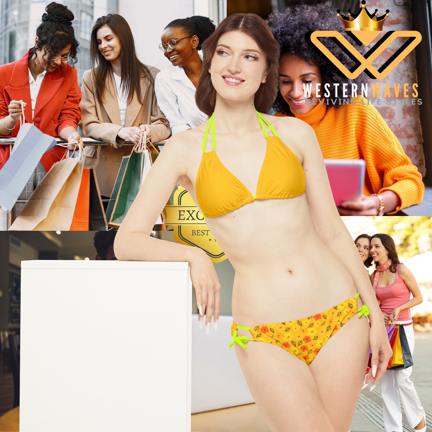 Strappy Bikini Set (AOP)_ N+ Series SBS(AOP) PT2WW002_ Limited Edition by WesternWaves