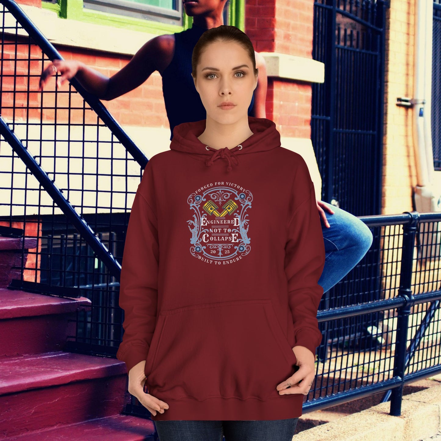 Unisex College Hoodie_ N3+ Series SCH PT2WW004_ Limited Edition Timeless Unisex Design by WesternWaves: