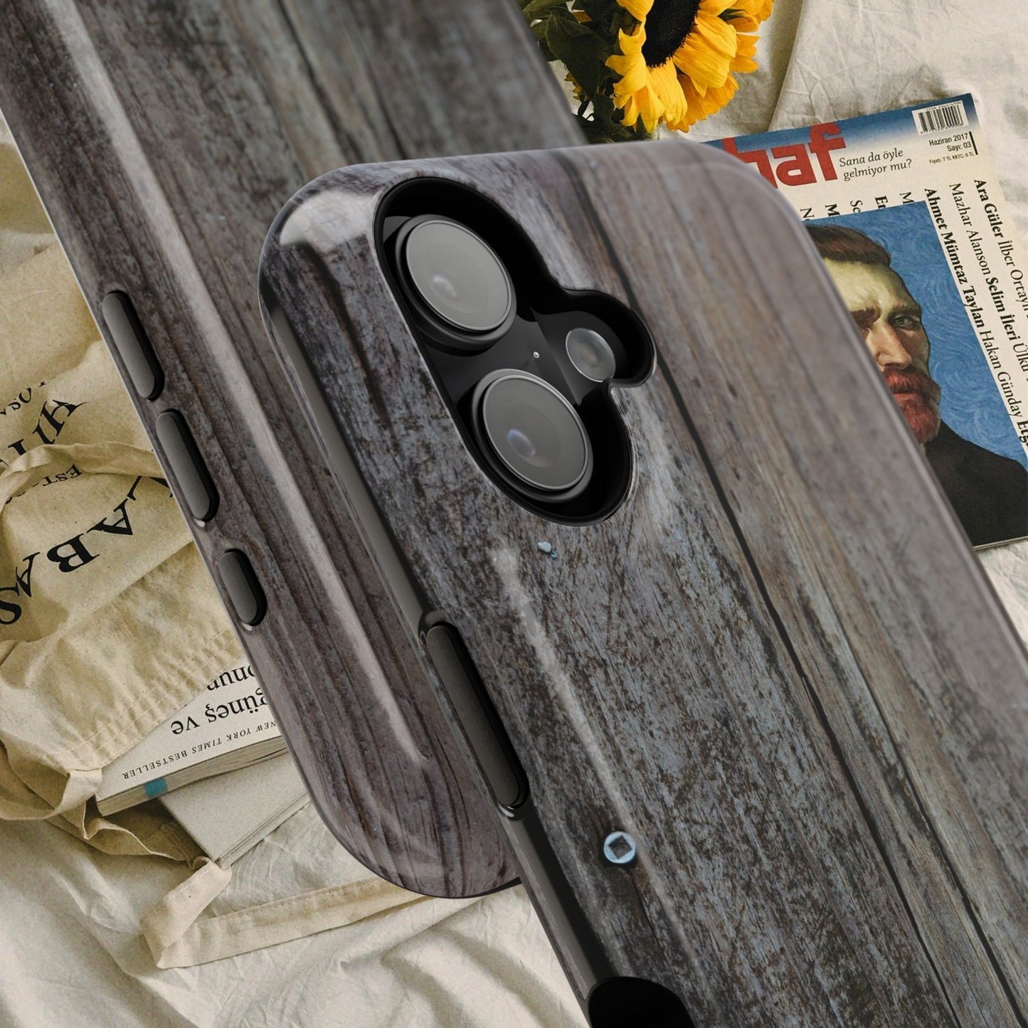 Impact-Resistant Tough Cases_ iPhone Case_ Series N8+ TCPCASE PT2WW006_ Limited Edition Wooden Grain Phone Case for iPhones by WesternWaves: