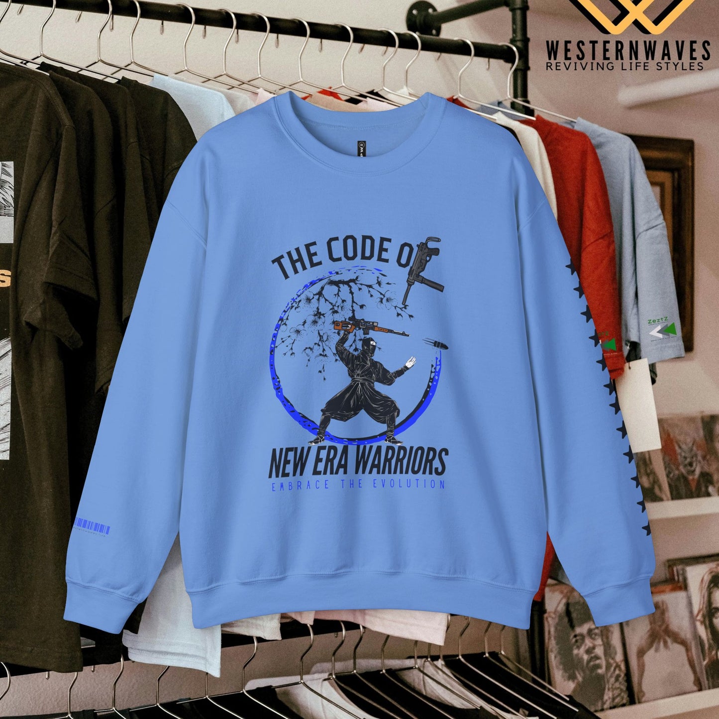 Unisex Heavy Blend™ Crewneck Sweatshirt_ N3+ Series UHBCSS PT2WV010_ Limited Edition Timeless Style by WesternWaves: